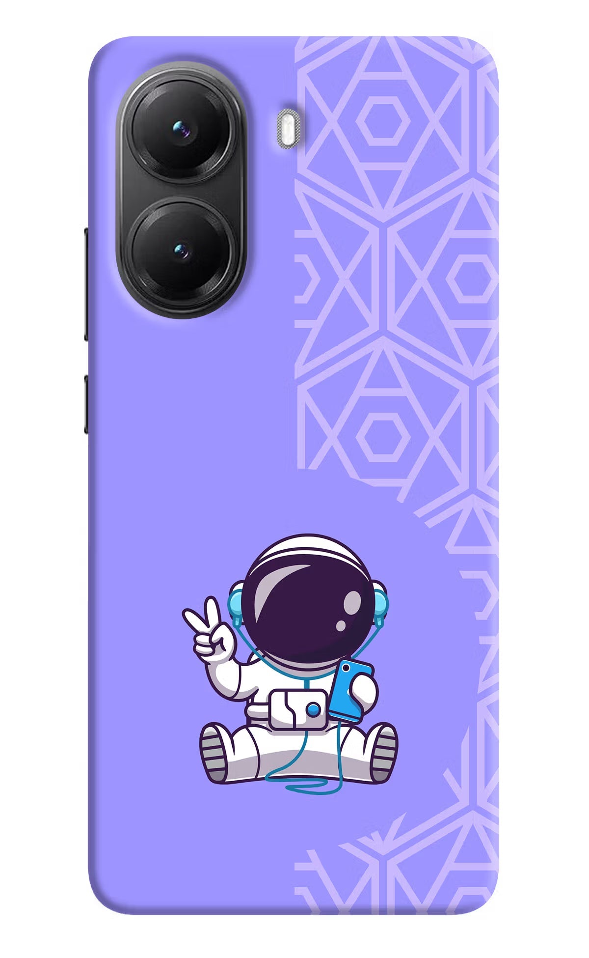 Cute Astronaut Chilling POCO X7 Pro 5G Back Cover Hard Case - Hello Swanky