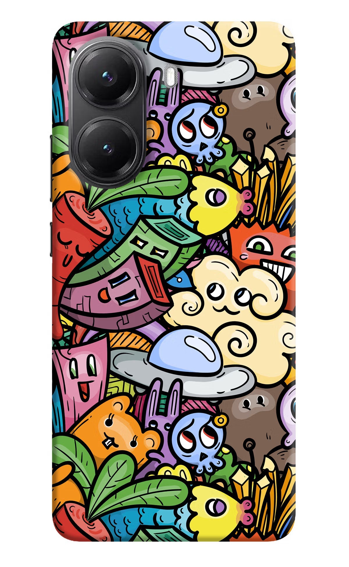 Veggie Doodle POCO X7 Pro 5G Back Cover Hard Case - Hello Swanky