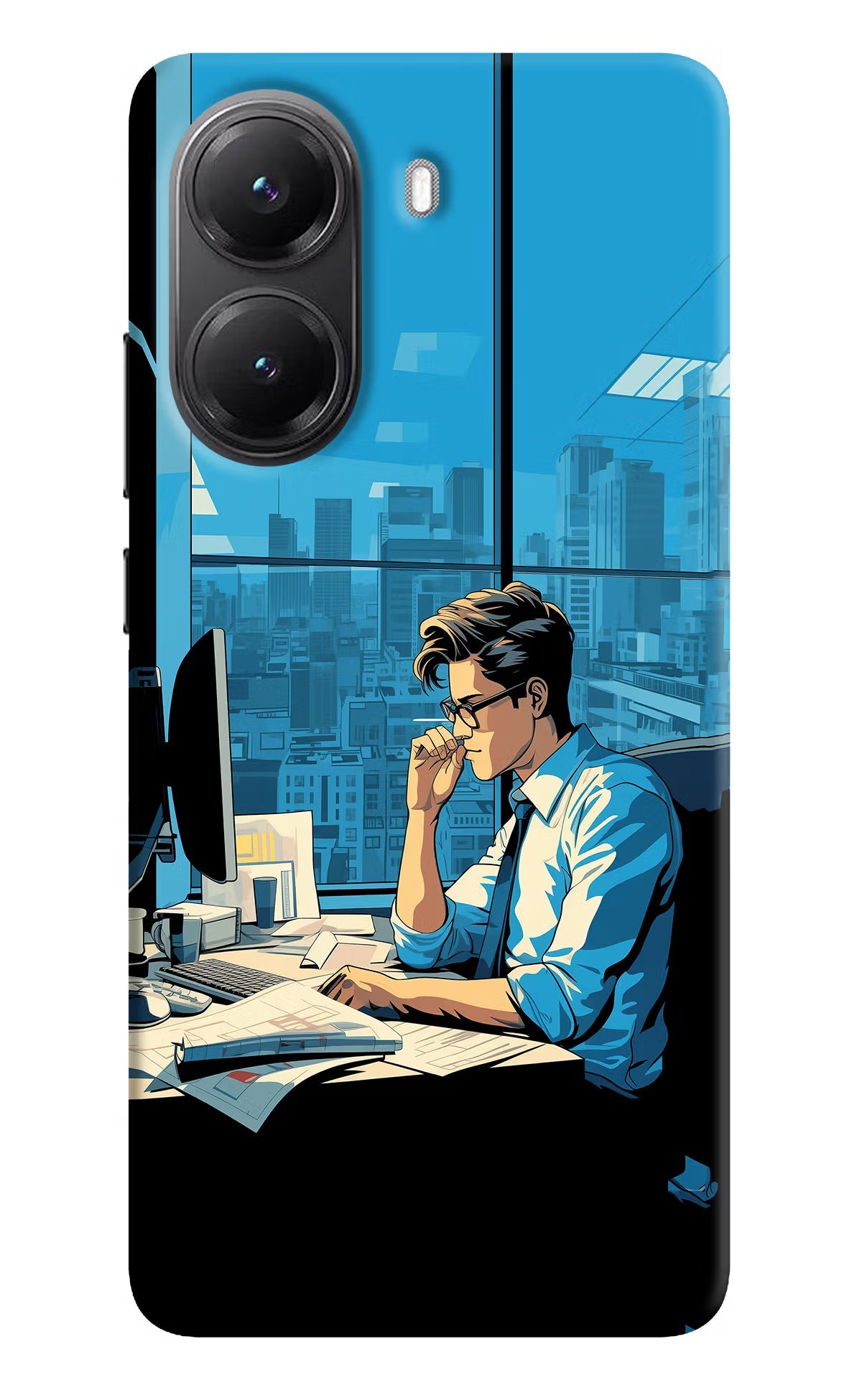 Focused Hustler (AI Generated) POCO X7 Pro 5G Back Cover Hard Case - Hello Swanky