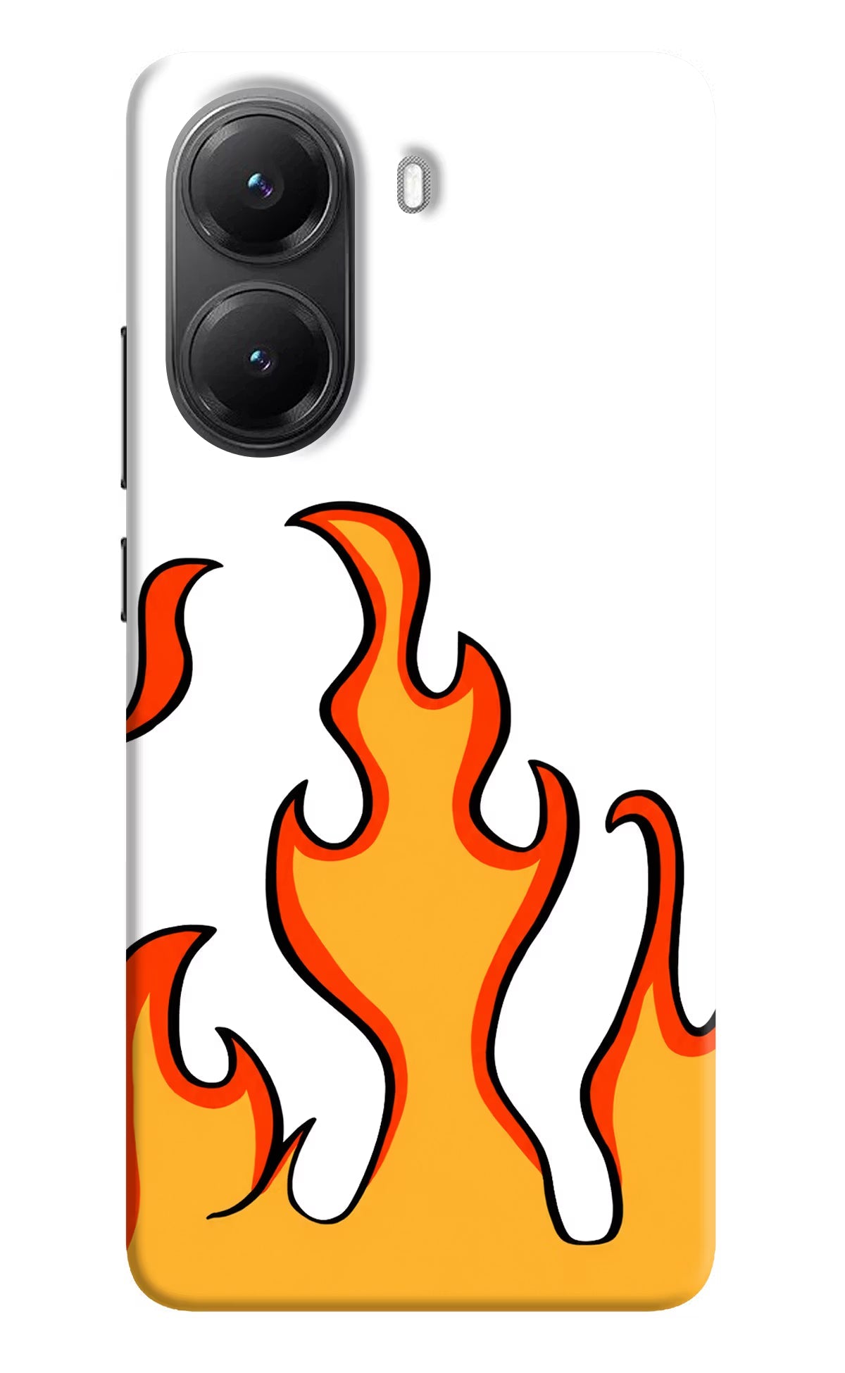 Fired Up - White POCO X7 Pro 5G Back Cover Hard Case - Hello Swanky