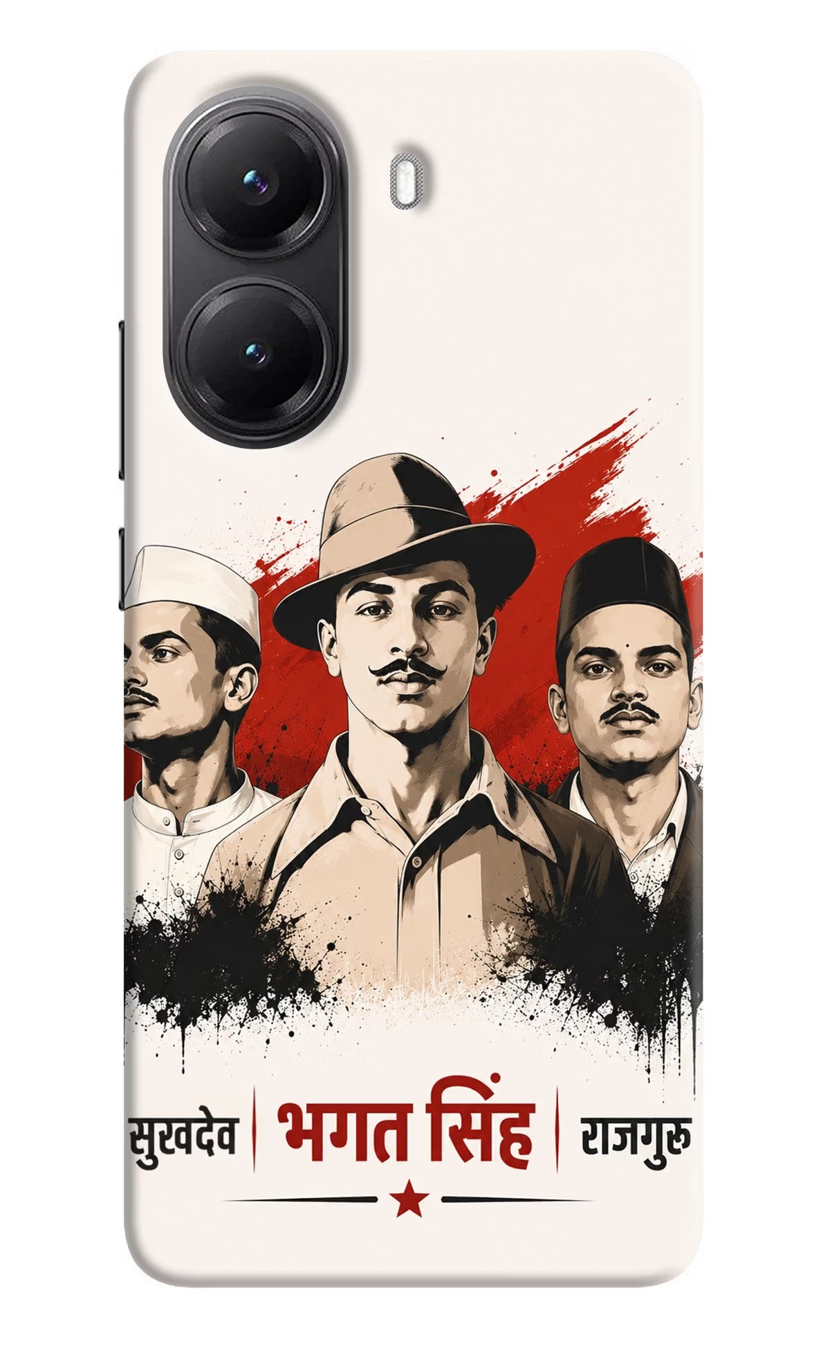 Bhagat Singh Trio POCO X7 Pro 5G Back Cover Hard Case - Hello Swanky