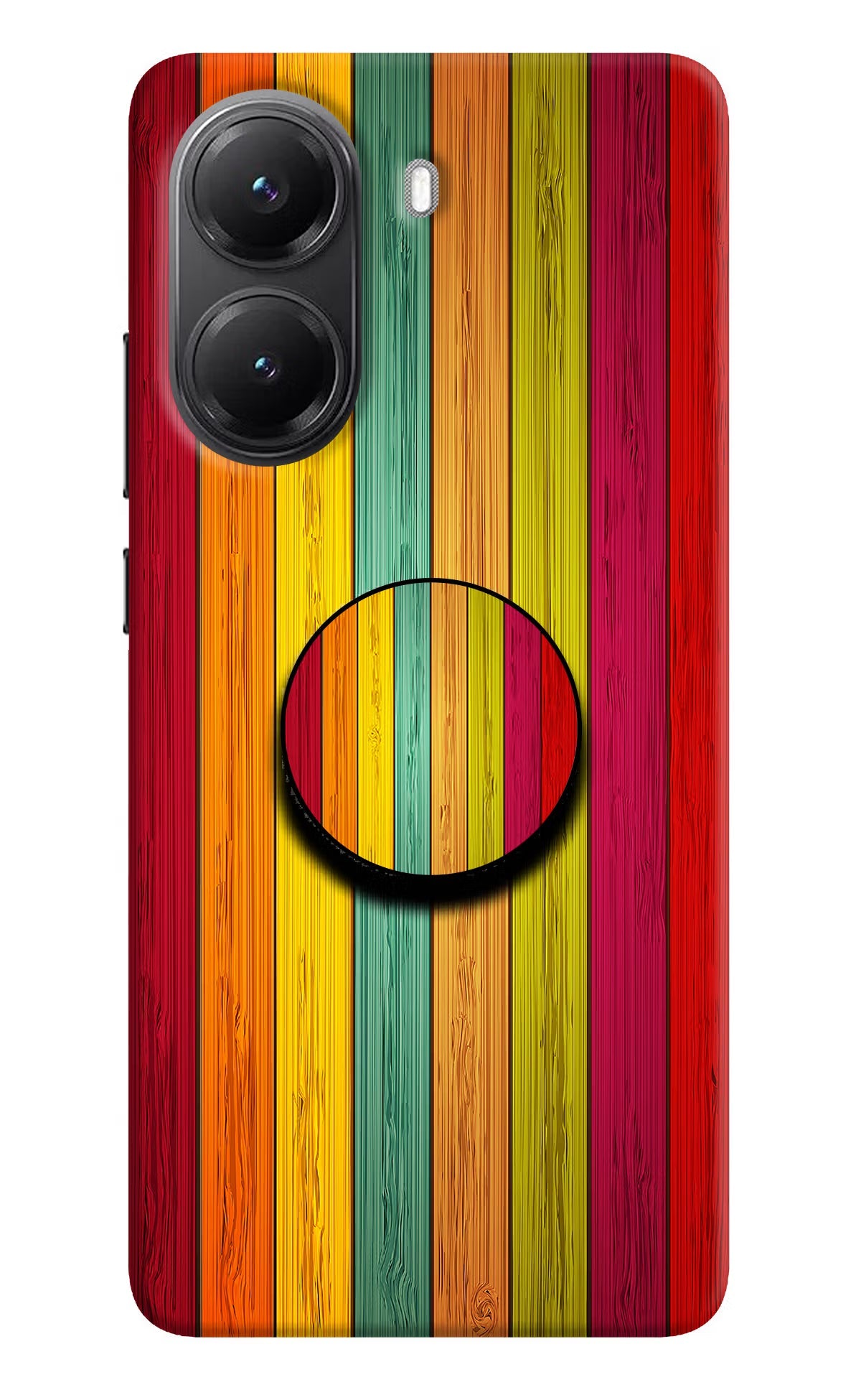 Multicolor Wooden POCO X7 Pro 5G Pop Case - Hello Swanky