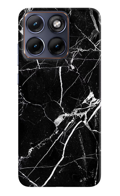 Black Marble Pattern Moto Edge 70 Fusion Back Cover Hard Case - Hello Swanky
