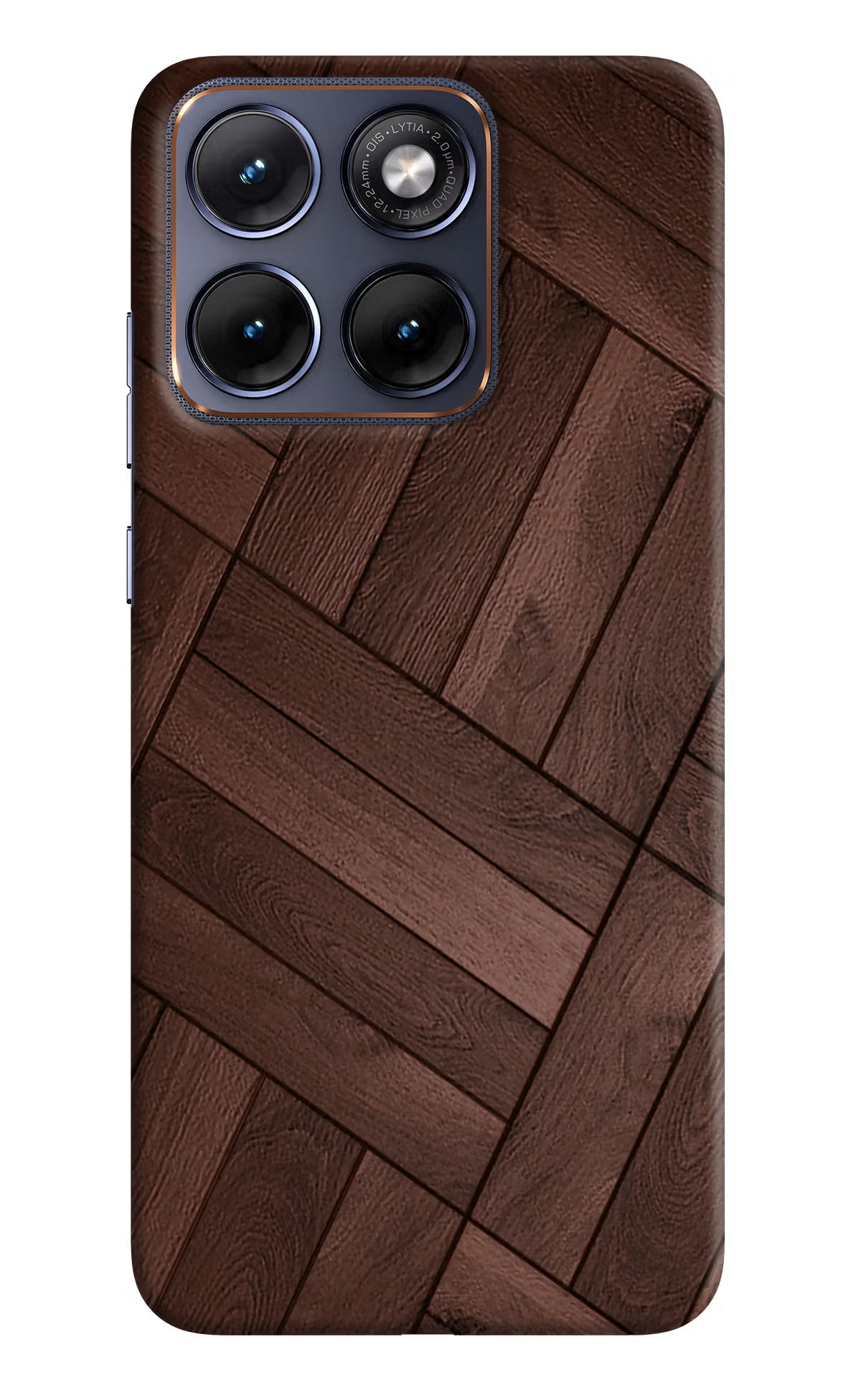 Wooden Texture Design Moto Edge 70 Fusion Back Cover Hard Case - Hello Swanky