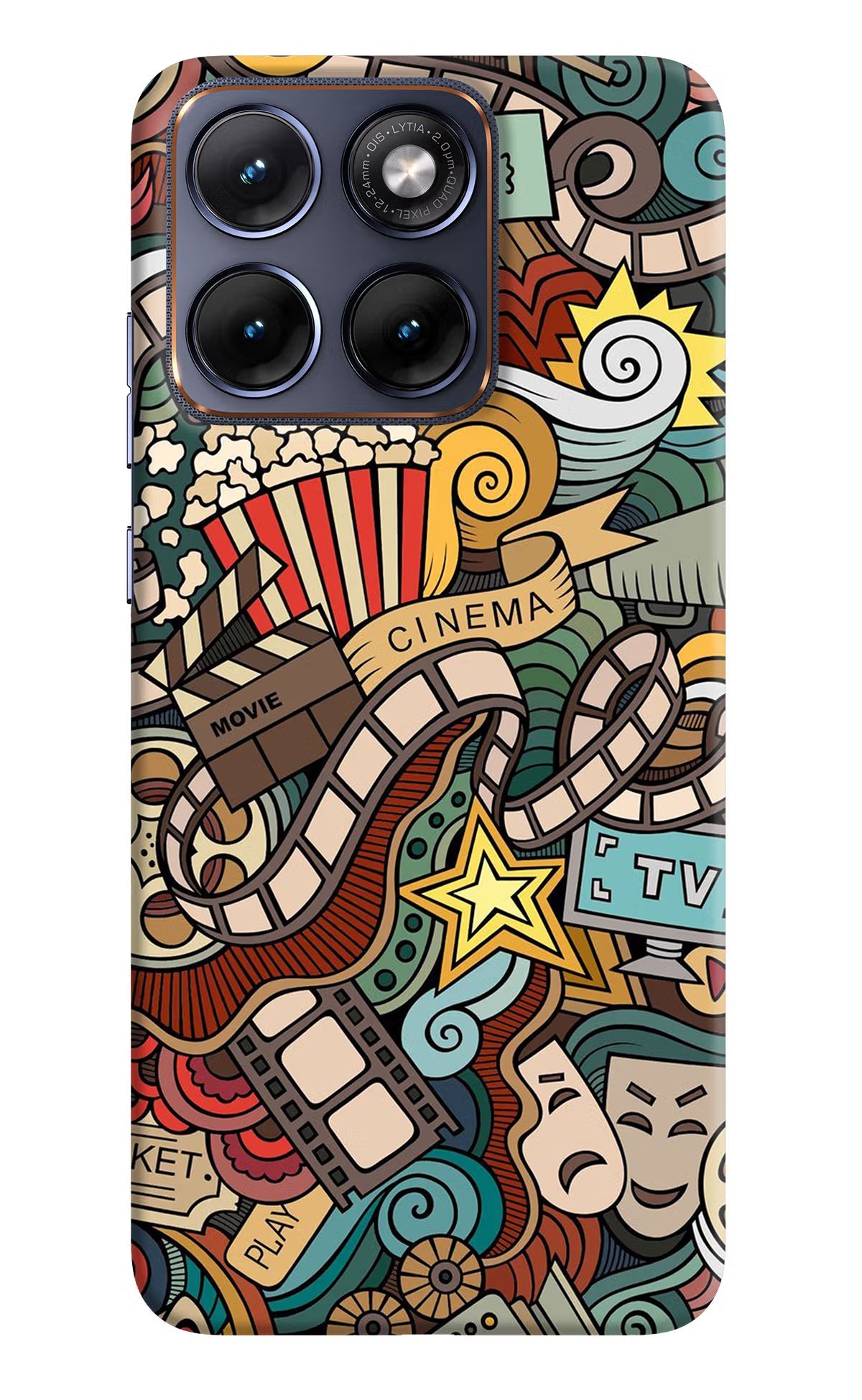 Cinema Abstract Moto Edge 70 Fusion Back Cover Hard Case - Hello Swanky