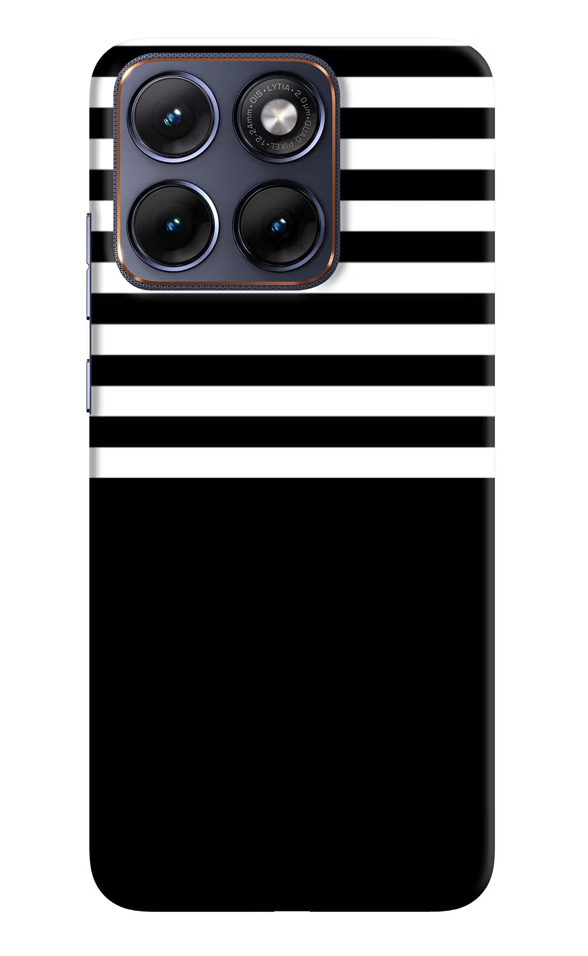Black and White Print Moto Edge 70 Fusion Back Cover Hard Case - Hello Swanky