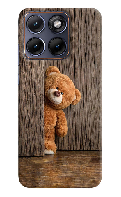 Teddy Wooden Moto Edge 70 Fusion Back Cover Hard Case - Hello Swanky