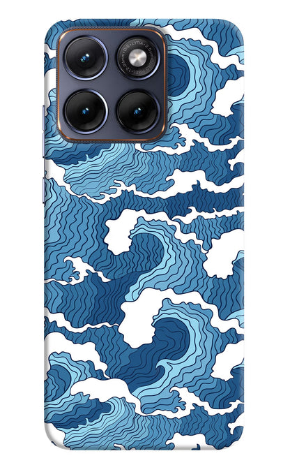 Blue Waves Moto Edge 70 Fusion Back Cover Hard Case - Hello Swanky