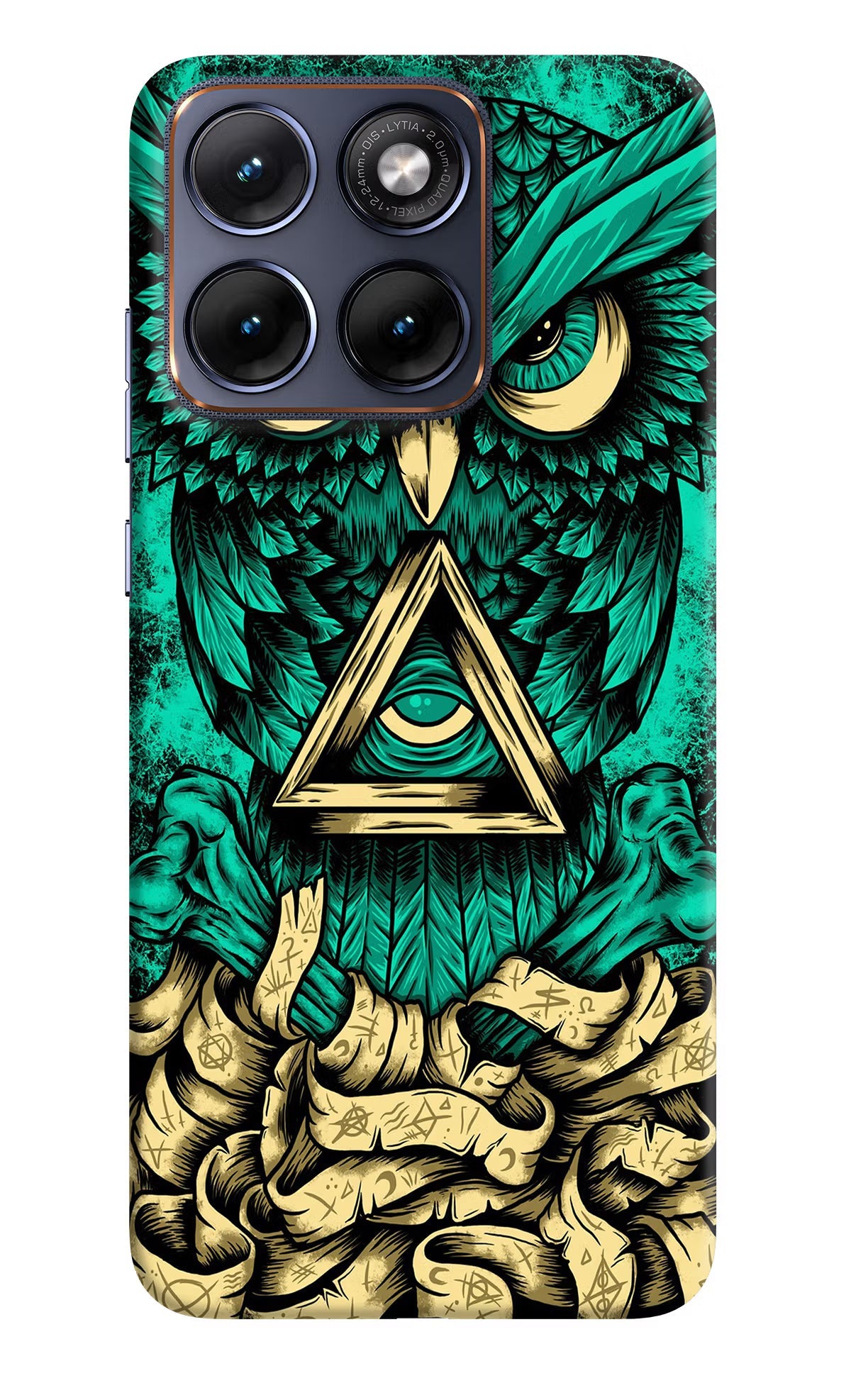 Green Owl Moto Edge 70 Fusion Back Cover Hard Case - Hello Swanky