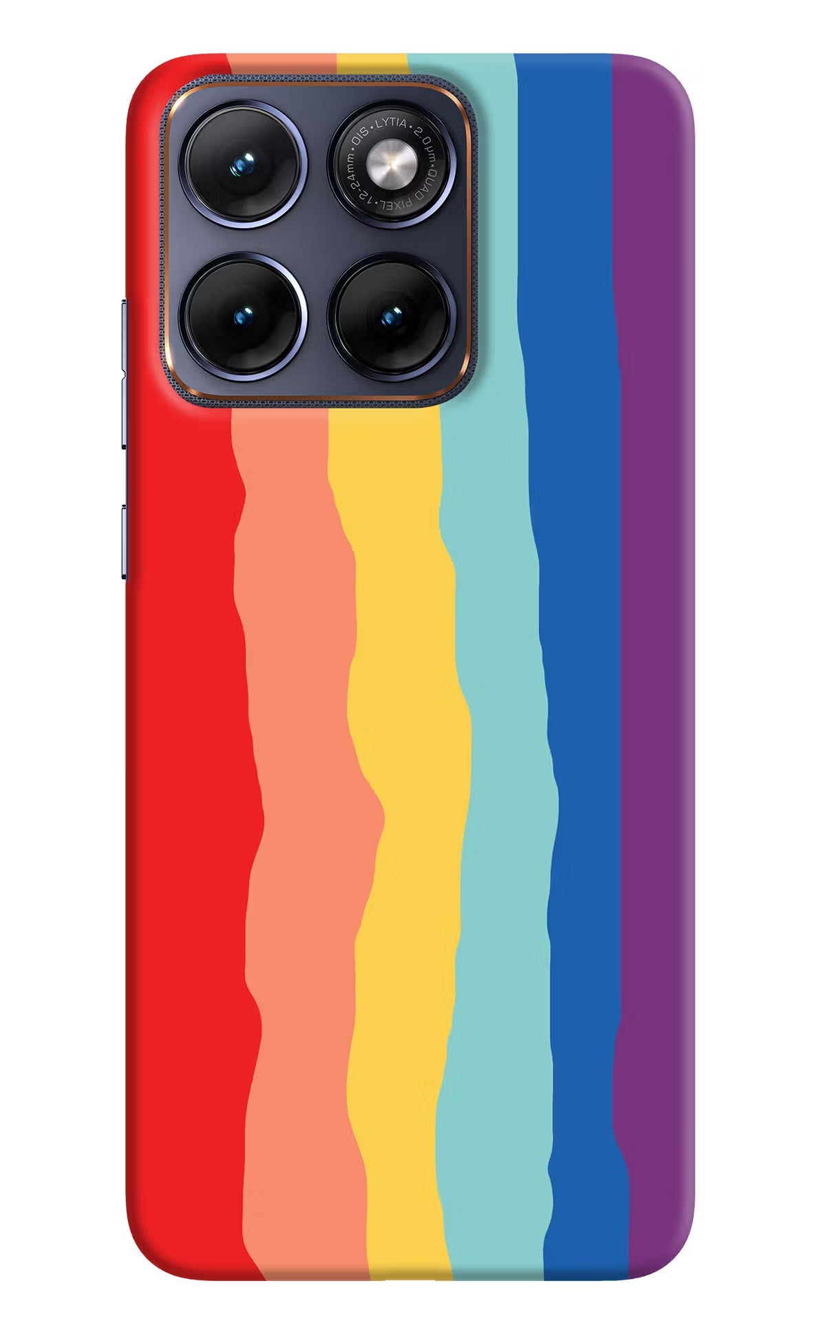 Rainbow Moto Edge 70 Fusion Back Cover Hard Case - Hello Swanky