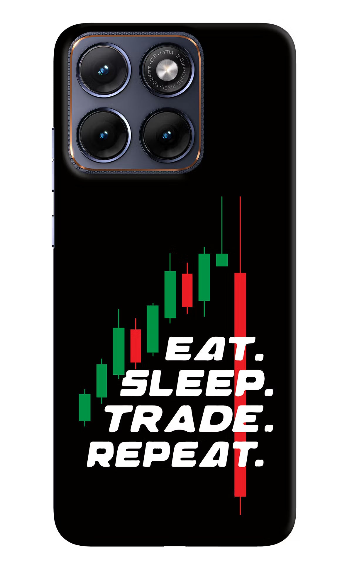 Eat Sleep Trade Repeat Moto Edge 70 Fusion Back Cover Hard Case - Hello Swanky