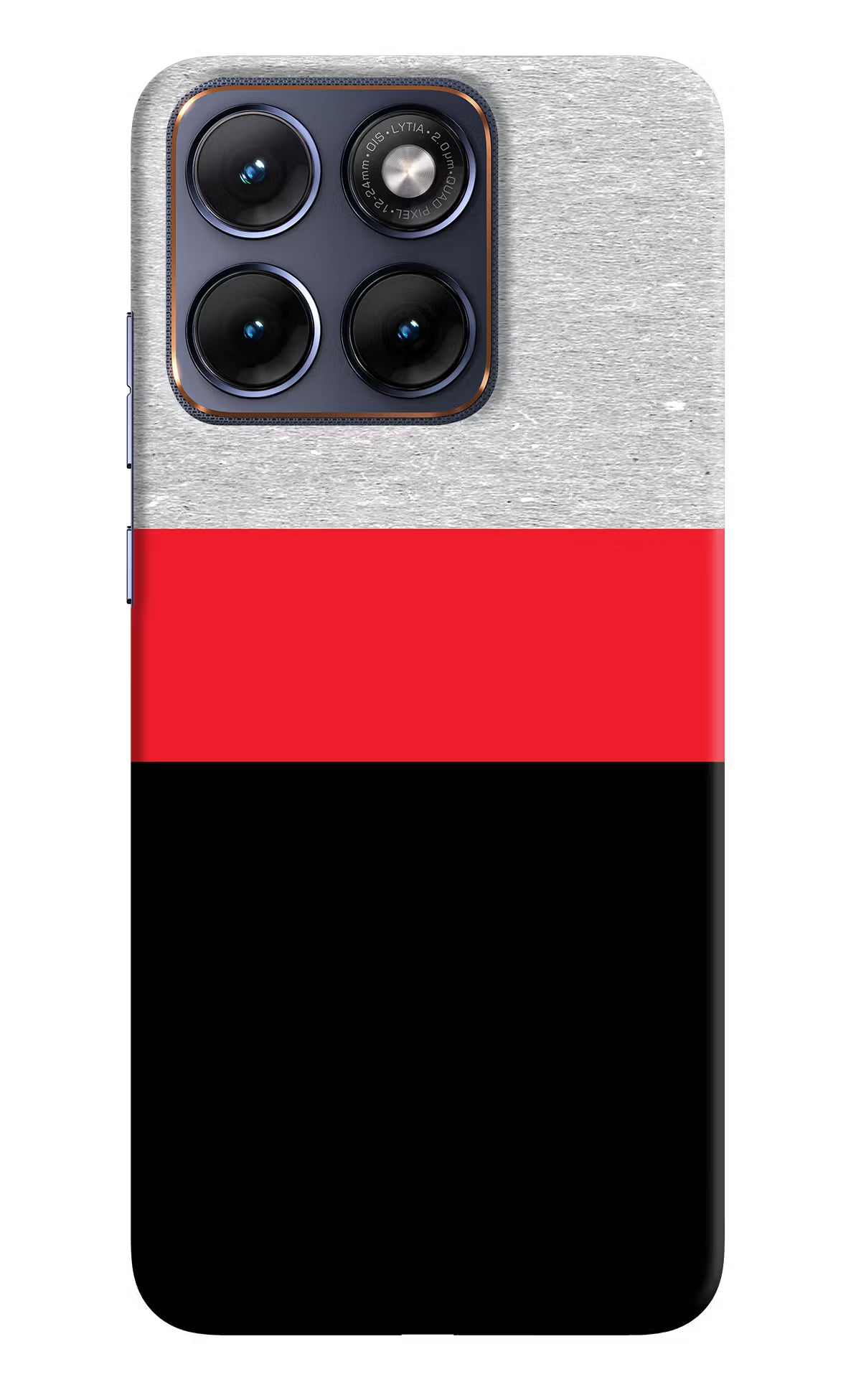 Tri Color Pattern Moto Edge 70 Fusion Back Cover Hard Case - Hello Swanky