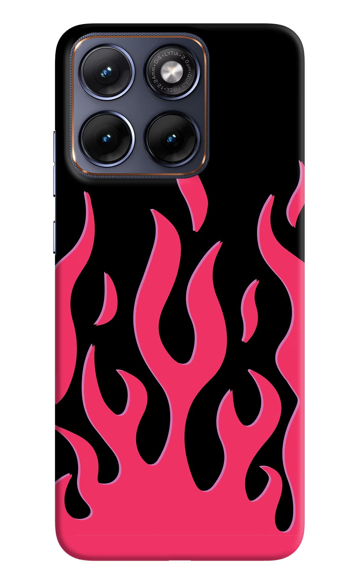 Fire Flames Moto Edge 70 Fusion Back Cover Hard Case - Hello Swanky