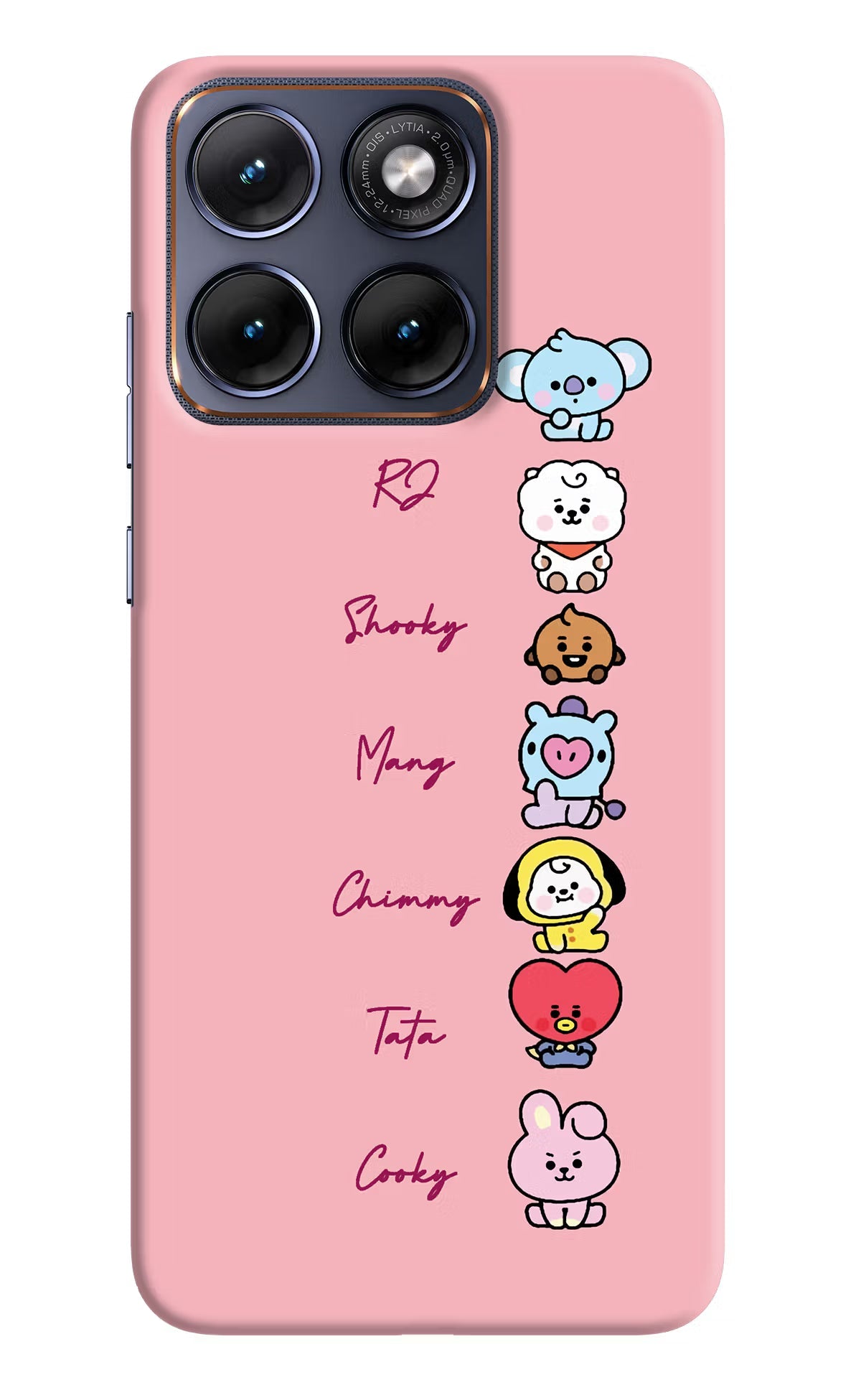 BTS Names Moto Edge 70 Fusion Back Cover Hard Case - Hello Swanky