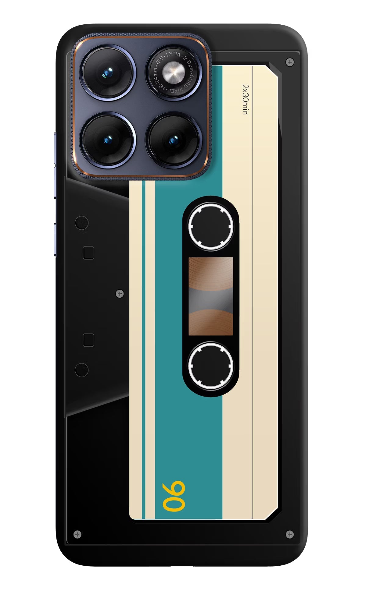 Cassette Moto Edge 70 Fusion Back Cover Hard Case - Hello Swanky