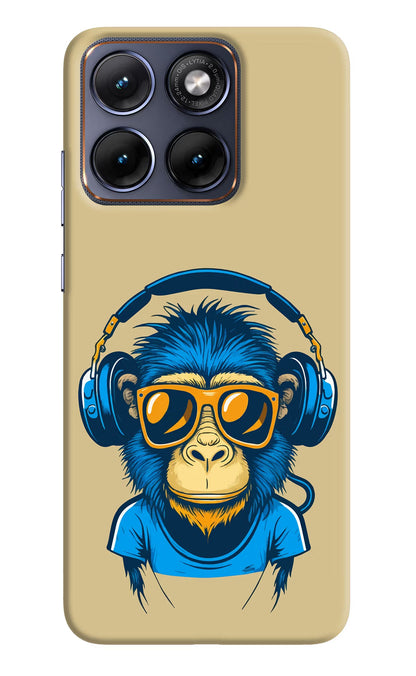 Monkey Headphone Moto Edge 70 Fusion Back Cover Hard Case - Hello Swanky