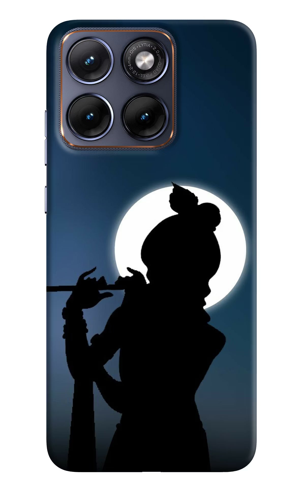 Shri Krishna Silhouette Moto Edge 70 Fusion Back Cover Hard Case - Hello Swanky