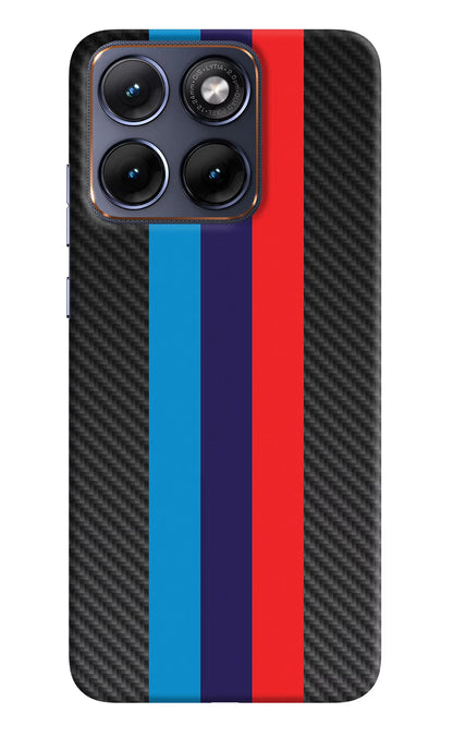 BMW Stripes Pattern Moto Edge 70 Fusion Back Cover Hard Case - Hello Swanky