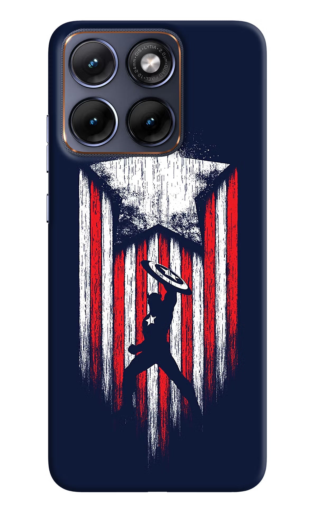 Captain America Marvel Art Moto Edge 70 Fusion Back Cover Hard Case - Hello Swanky