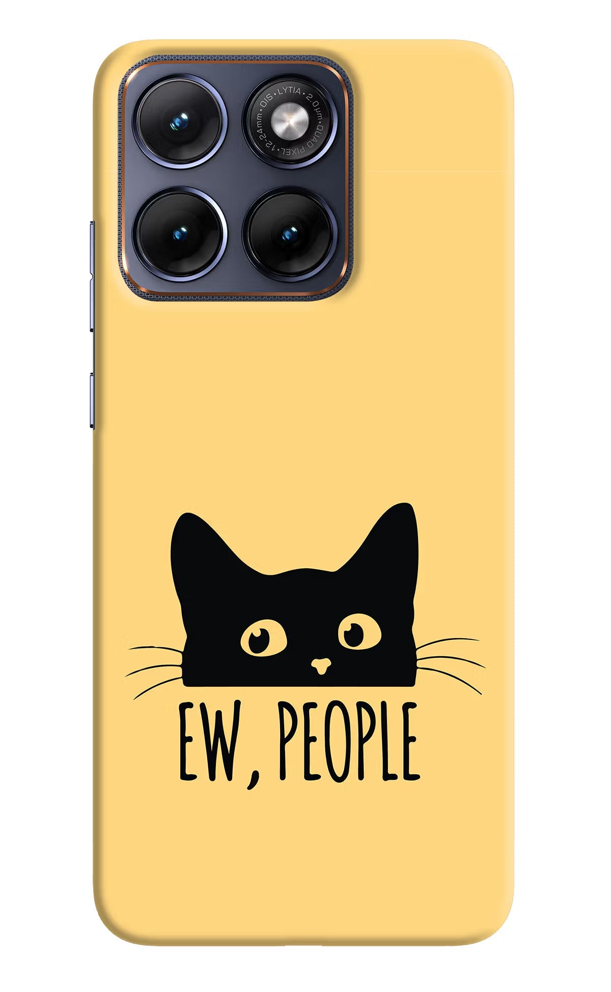 Ew People Catitude Moto Edge 70 Fusion Back Cover Hard Case - Hello Swanky