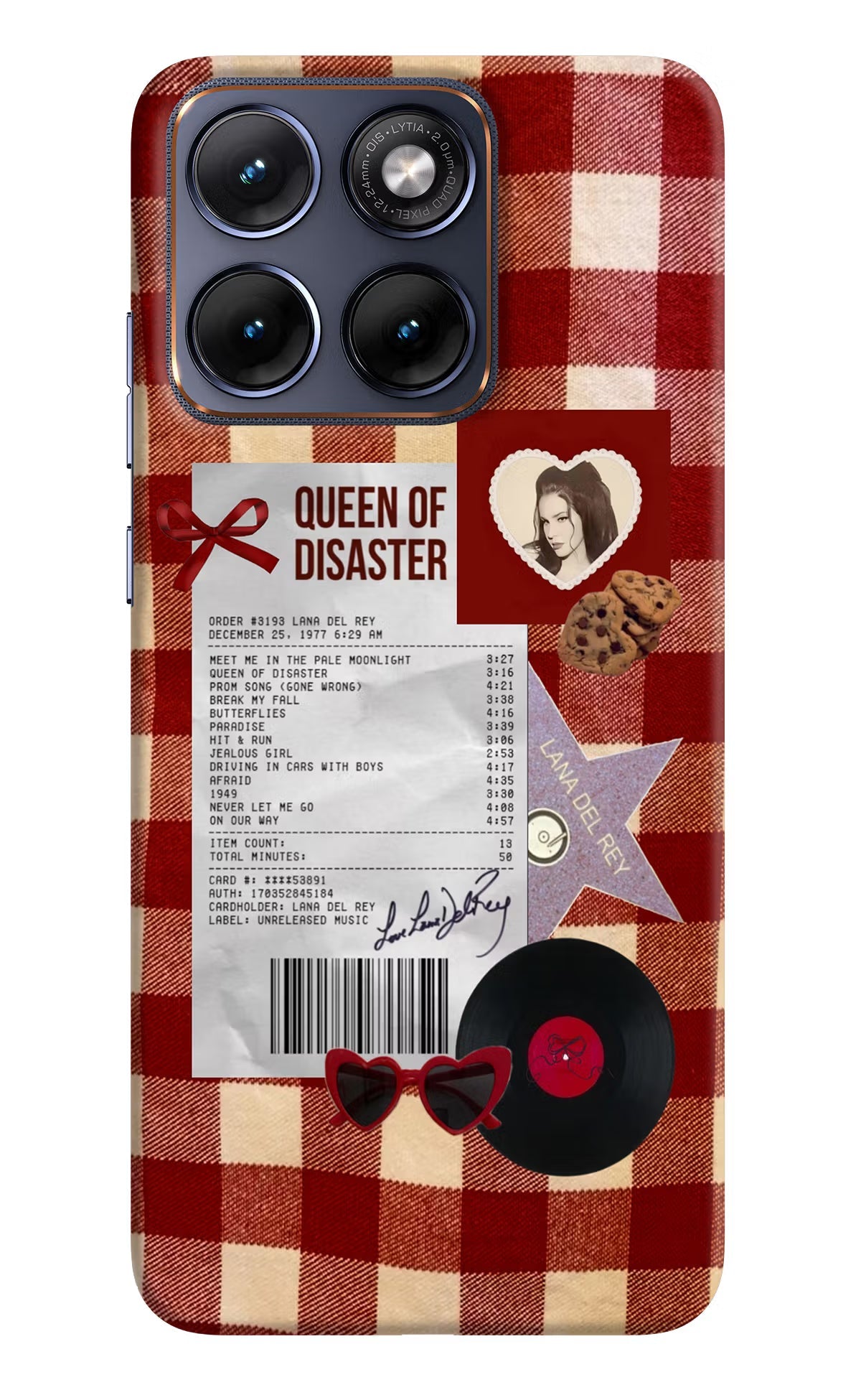 Queen of Disaster Moto Edge 70 Fusion Back Cover Hard Case - Hello Swanky