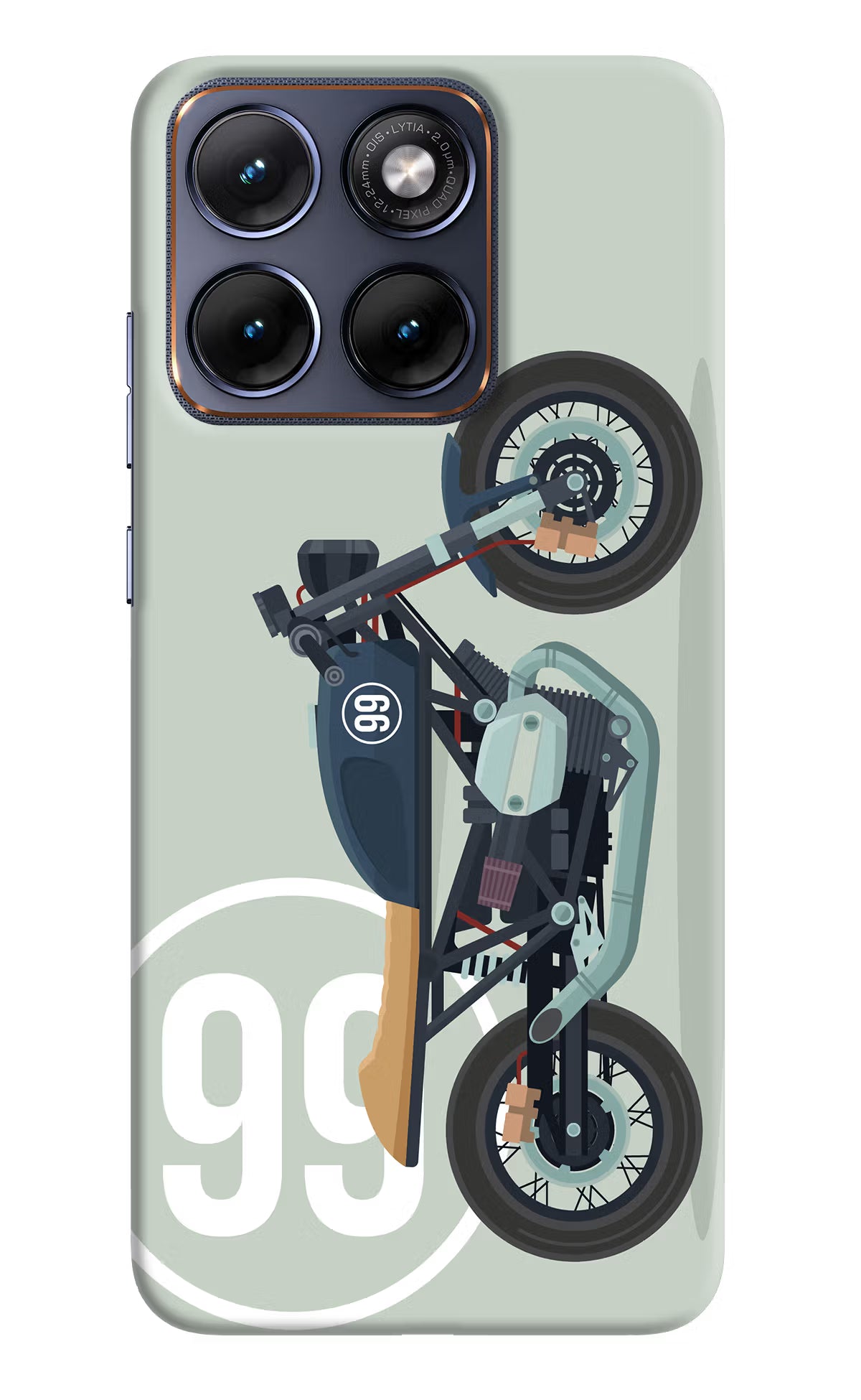 Classic Cafe Racer 99 Moto Edge 70 Fusion Back Cover Hard Case - Hello Swanky