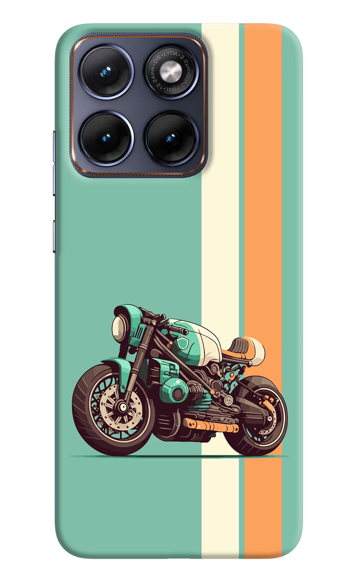 Striped Moto Drift Moto Edge 70 Fusion Back Cover Hard Case - Hello Swanky