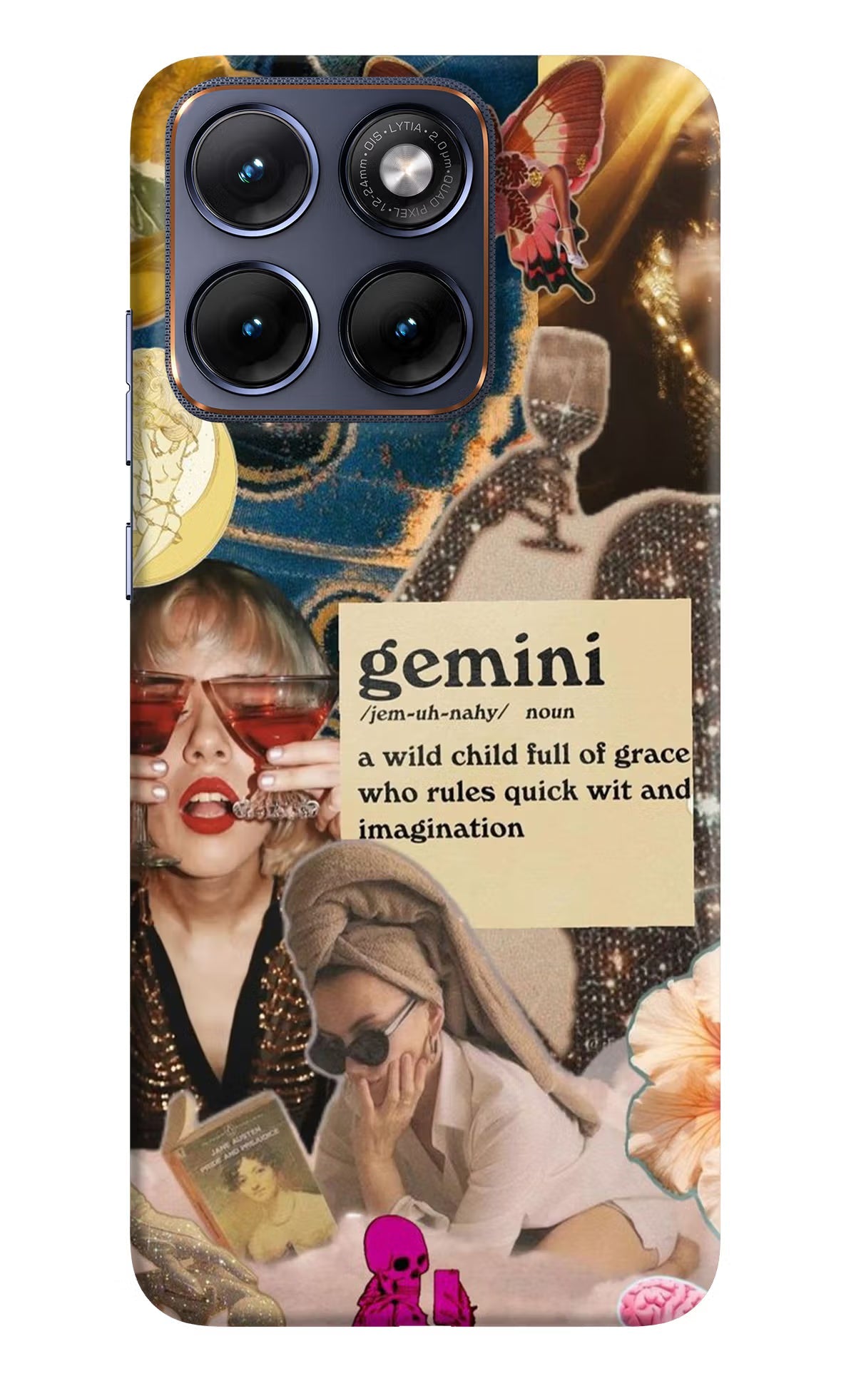 Gemini Zodiac Moto Edge 70 Fusion Back Cover Hard Case - Hello Swanky