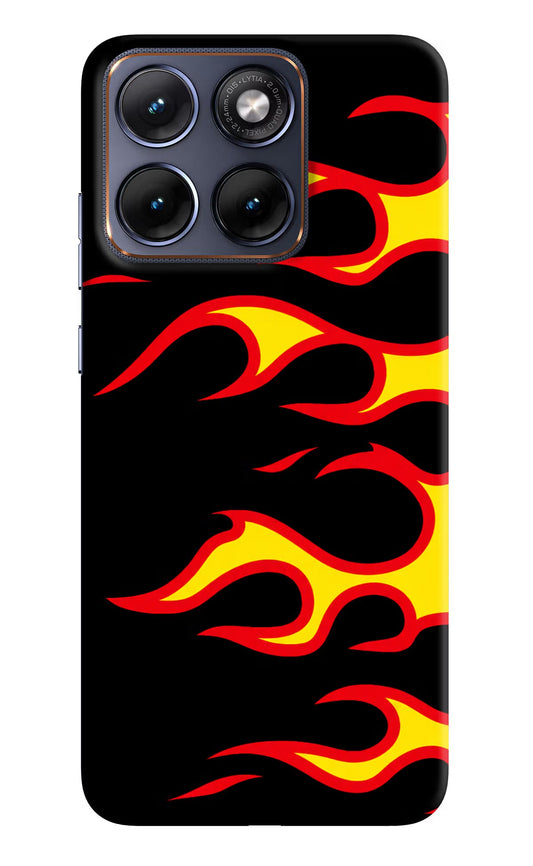 Side Sweep Flames Moto Edge 70 Fusion Back Cover Hard Case - Hello Swanky