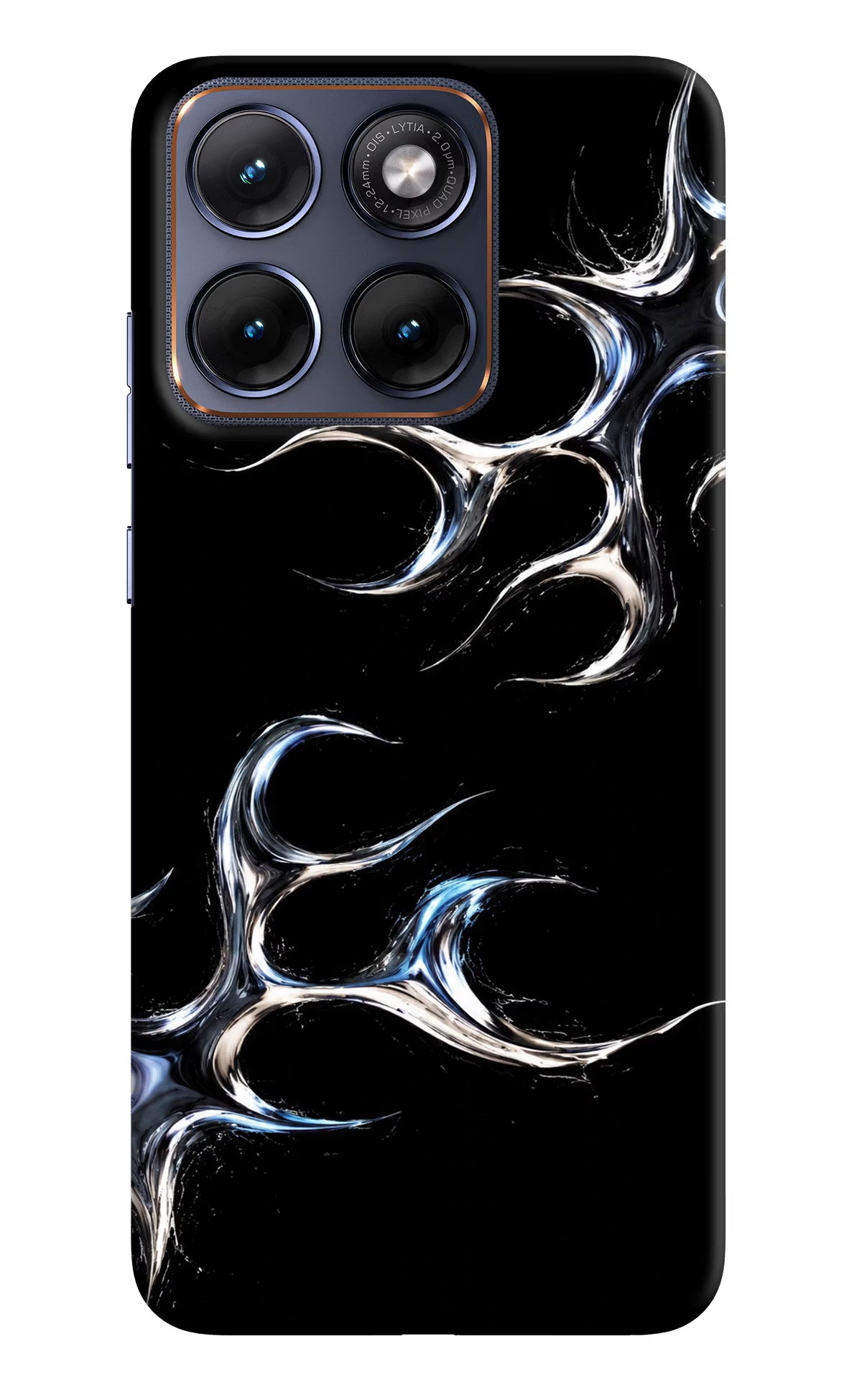 Chrome Tribal Moto Edge 70 Fusion Back Cover Hard Case - Hello Swanky