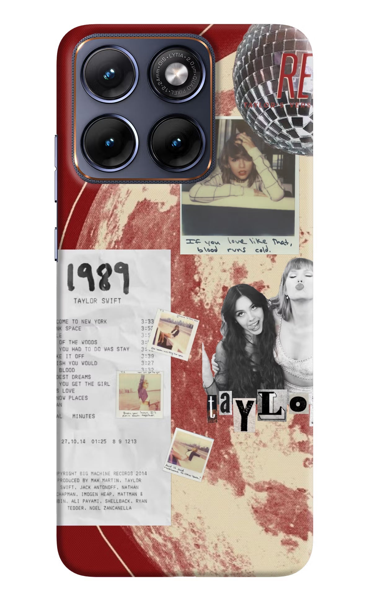 Taylor Swift Moto Edge 70 Fusion Back Cover Hard Case - Hello Swanky