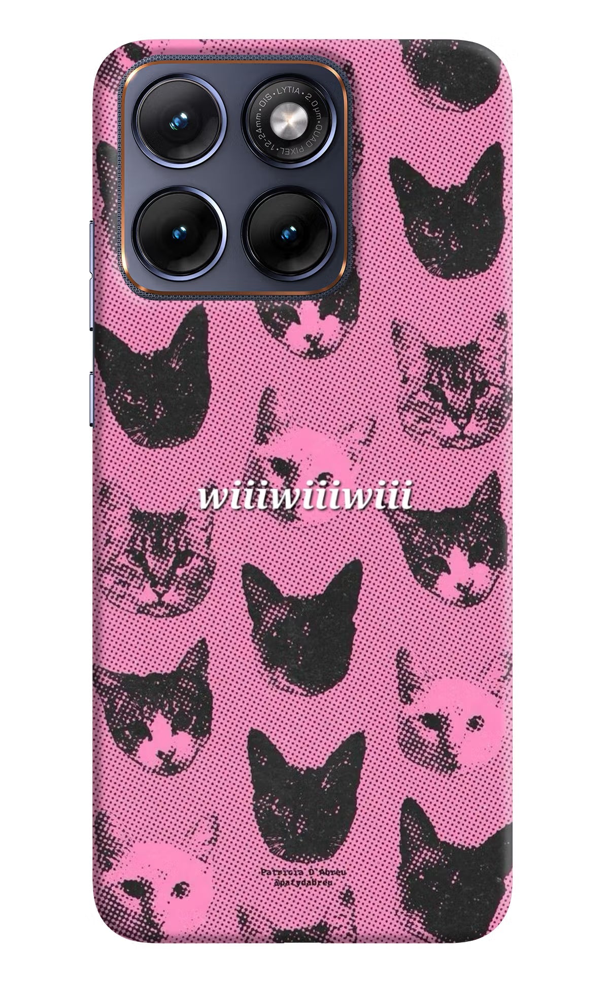 Pink Cats Moto Edge 70 Fusion Back Cover Hard Case - Hello Swanky