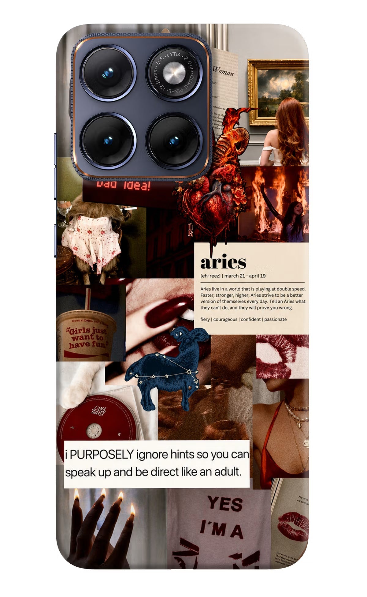 Zodiac Aries Moto Edge 70 Fusion Back Cover Hard Case - Hello Swanky