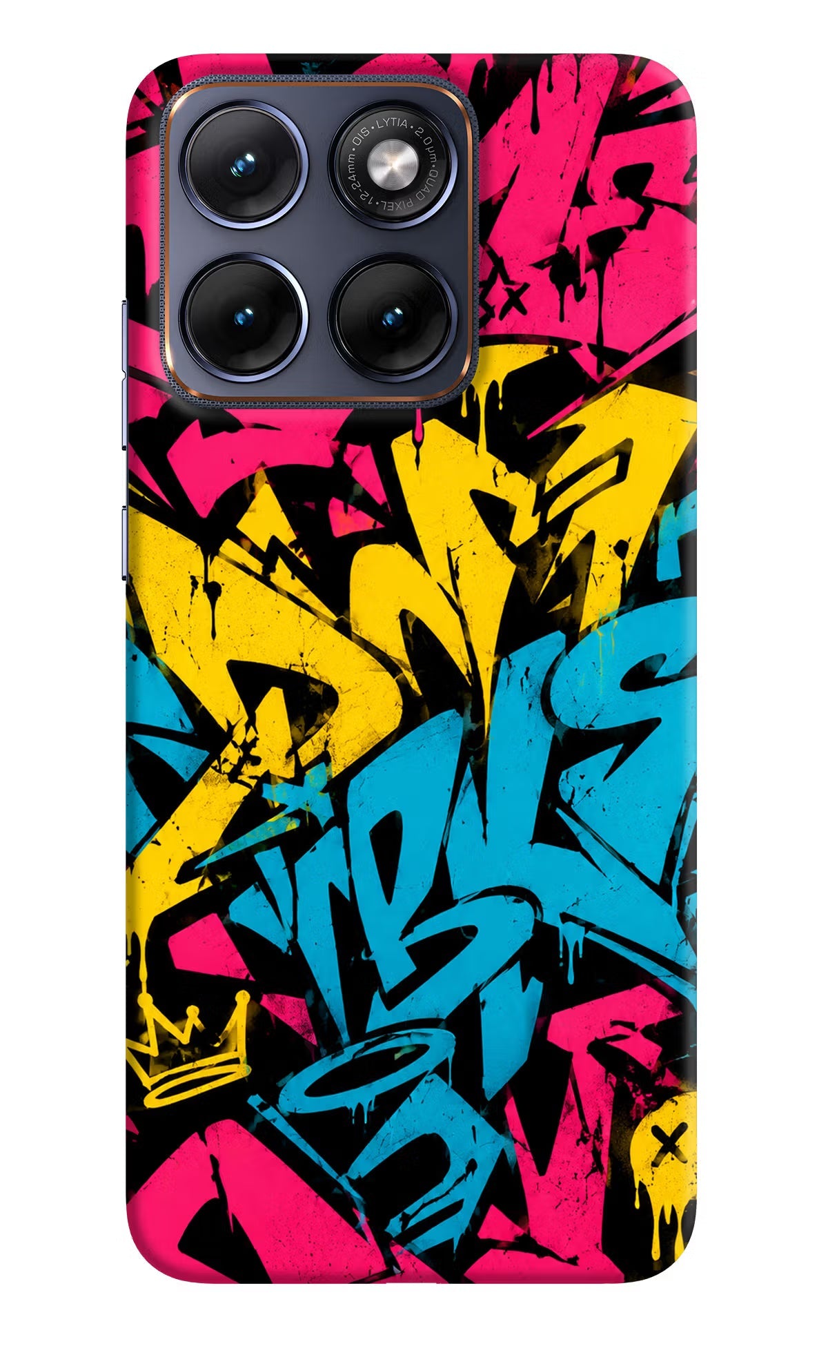 Graffiti Vibe Moto Edge 70 Fusion Back Cover Hard Case - Hello Swanky