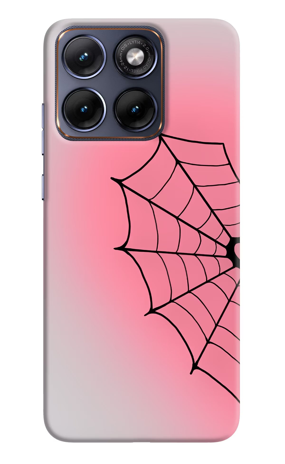 Pink Web Moto Edge 70 Fusion Back Cover Hard Case - Hello Swanky