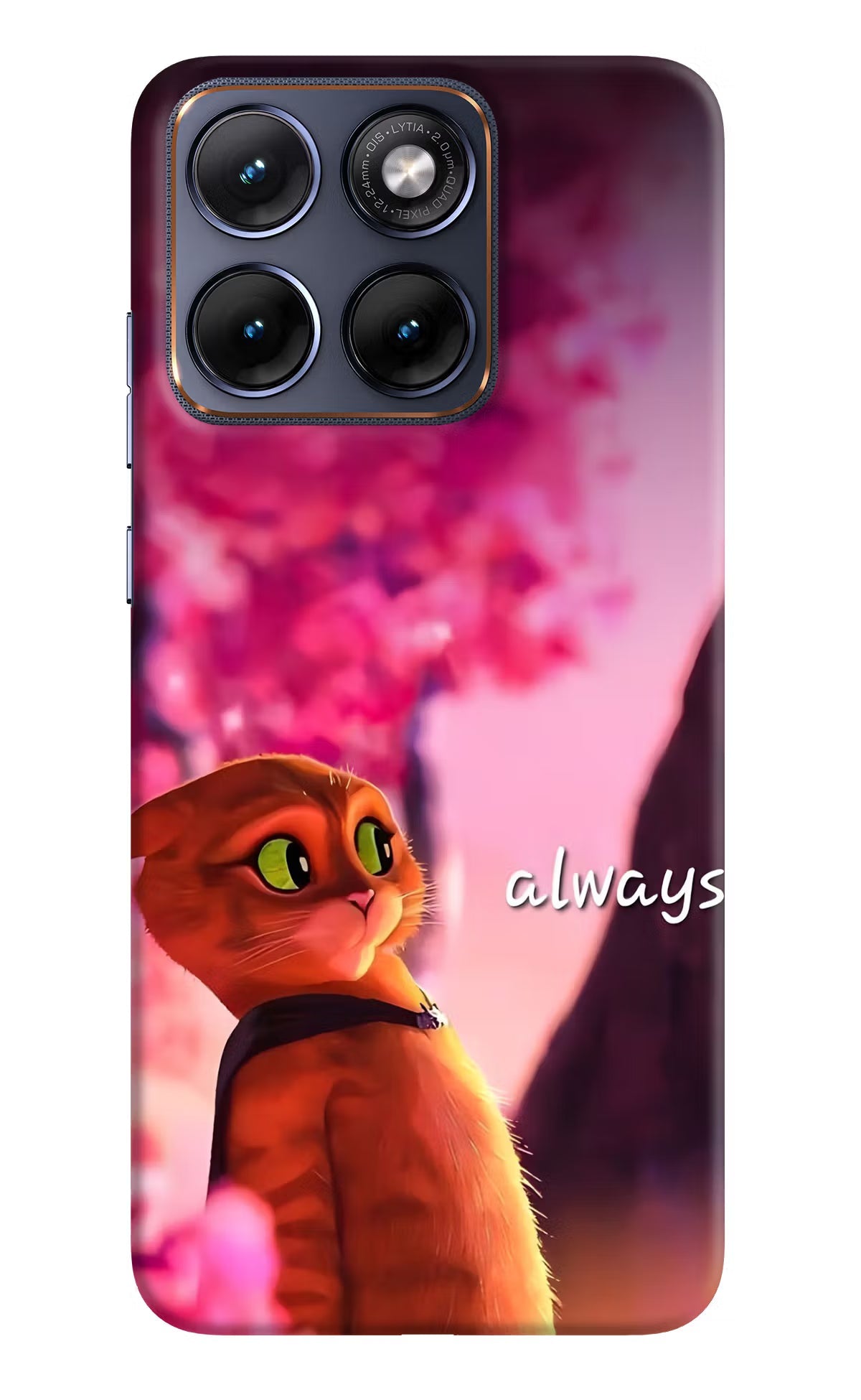 Always Cat Moto Edge 70 Fusion Back Cover Hard Case - Hello Swanky