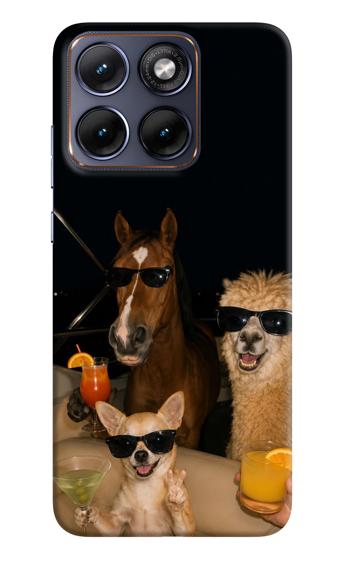 Party Squad Moto Edge 70 Fusion Back Cover Hard Case - Hello Swanky