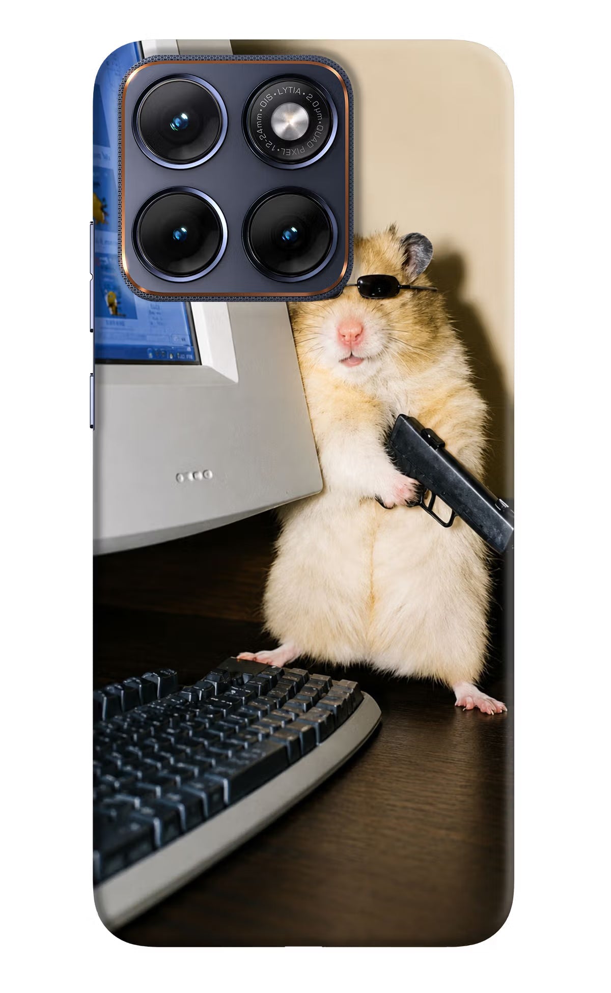 Hacker Hamster Moto Edge 70 Fusion Back Cover Hard Case - Hello Swanky