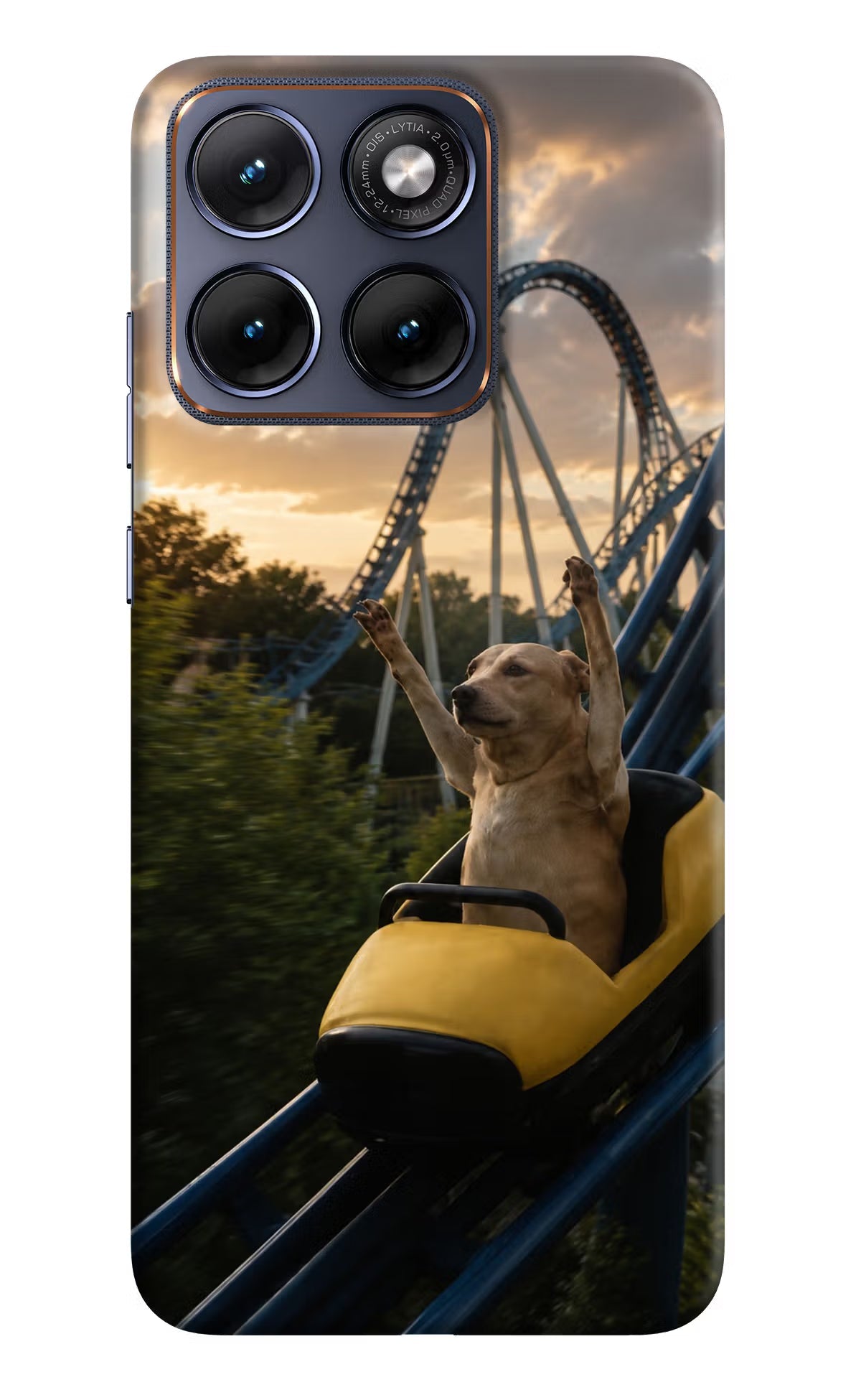 Rollercoaster Dog Moto Edge 70 Fusion Back Cover Hard Case - Hello Swanky
