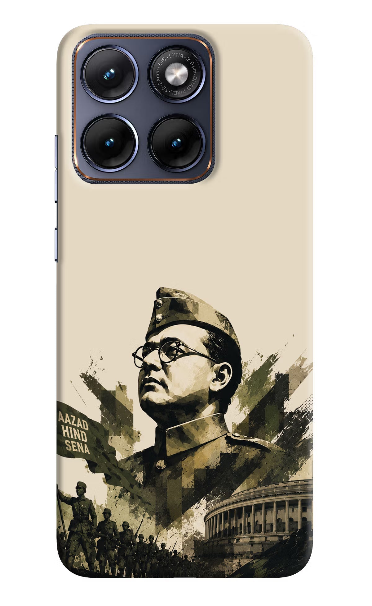 Netaji Rising Moto Edge 70 Fusion Back Cover Hard Case - Hello Swanky