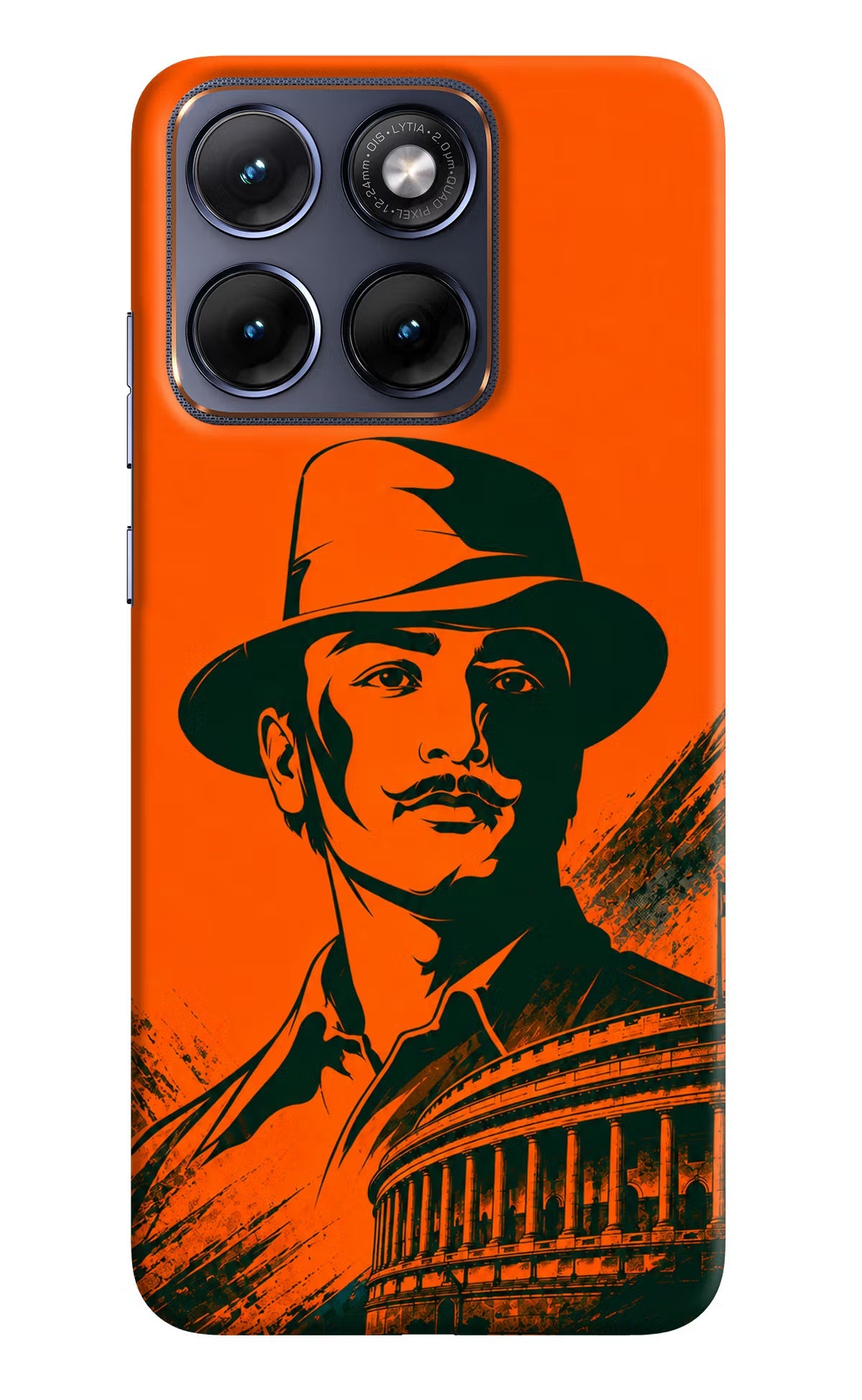 Bhagat Singh Legacy Moto Edge 70 Fusion Back Cover Hard Case - Hello Swanky