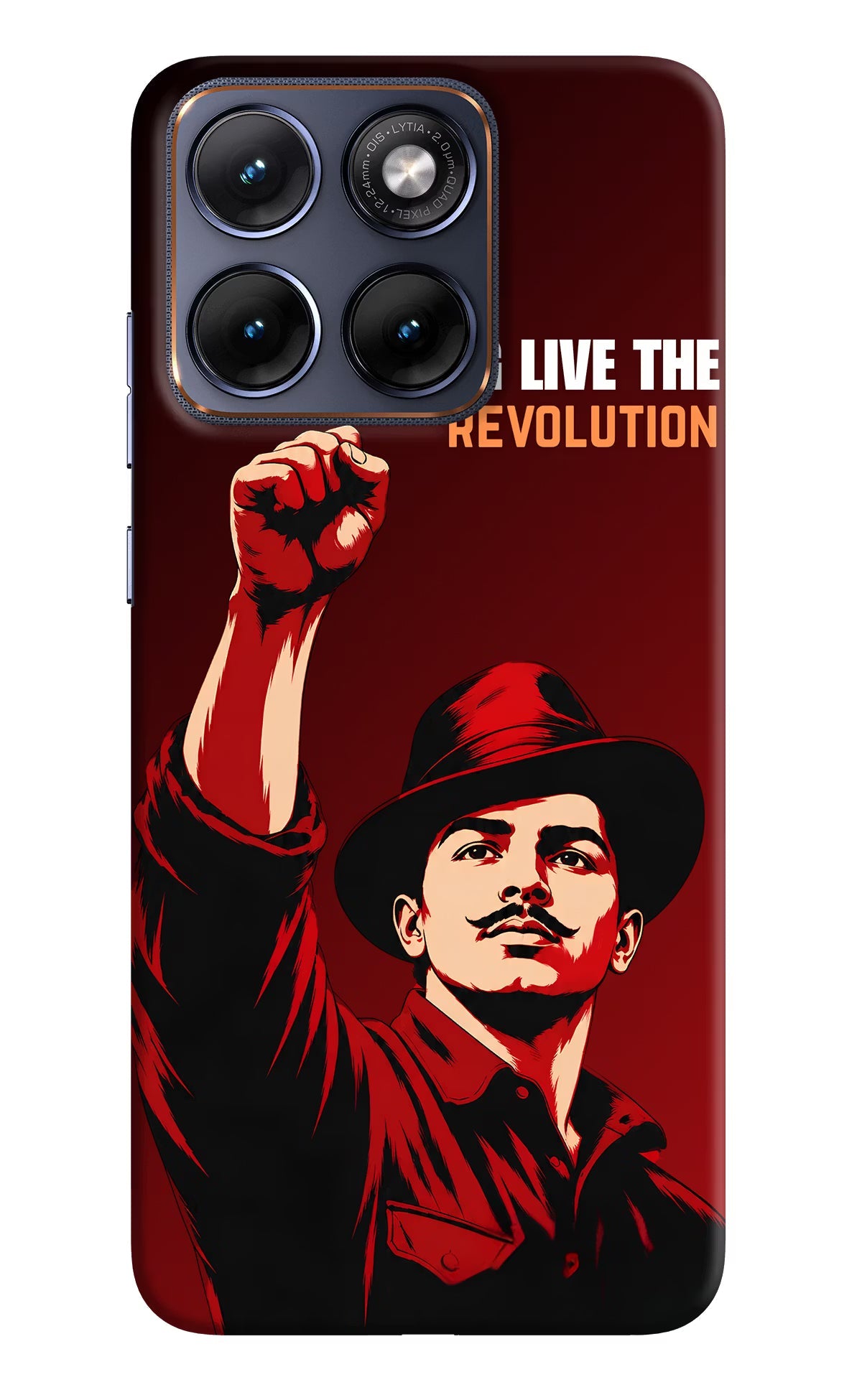 Bhagat Singh Revolution Moto Edge 70 Fusion Back Cover Hard Case - Hello Swanky