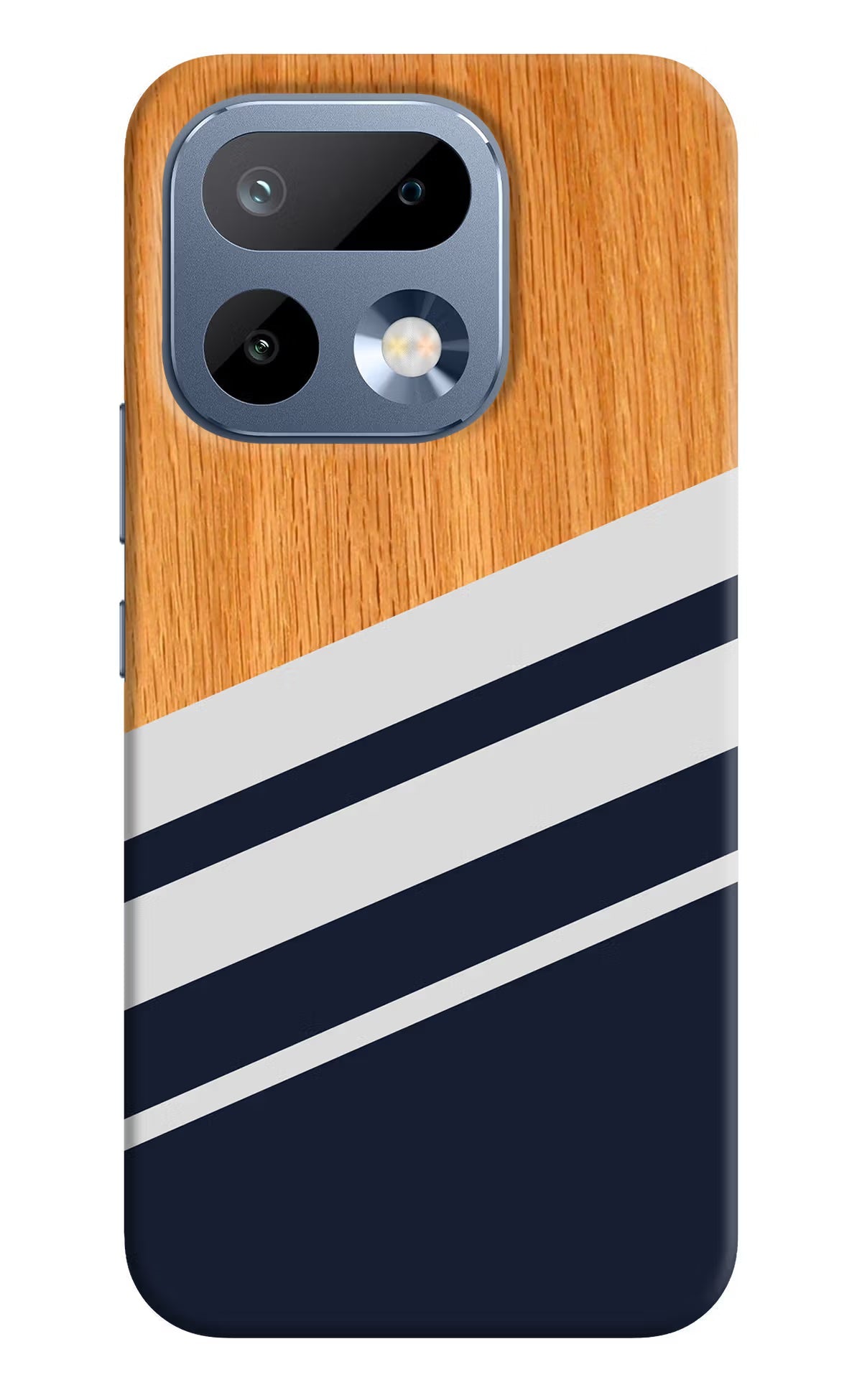 Blue and White Wooden Realme 16 Pro 5G Back Cover Hard Case - Hello Swanky