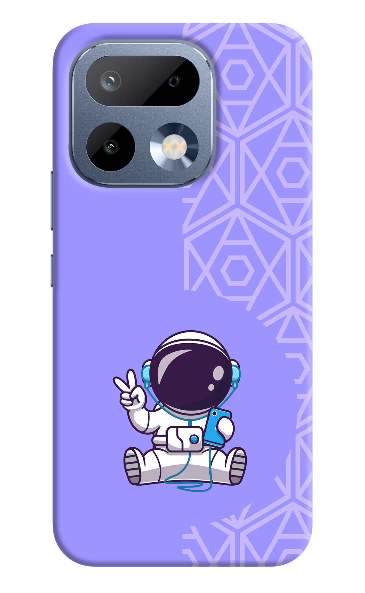 Cute Astronaut Chilling Realme 16 Pro 5G Back Cover Hard Case - Hello Swanky