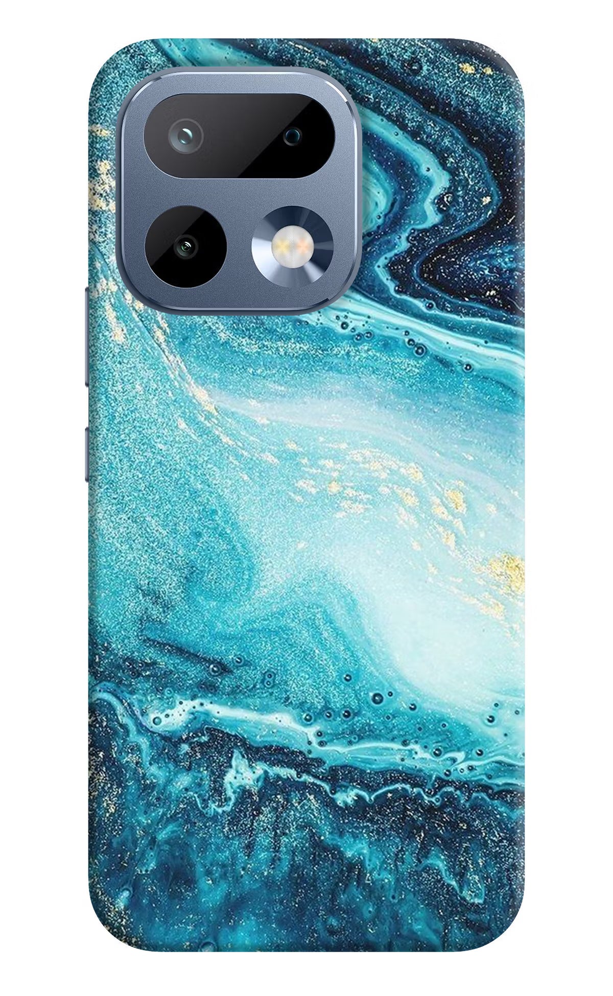 Blue Glitter Marble Realme 16 Pro 5G Back Cover Hard Case - Hello Swanky