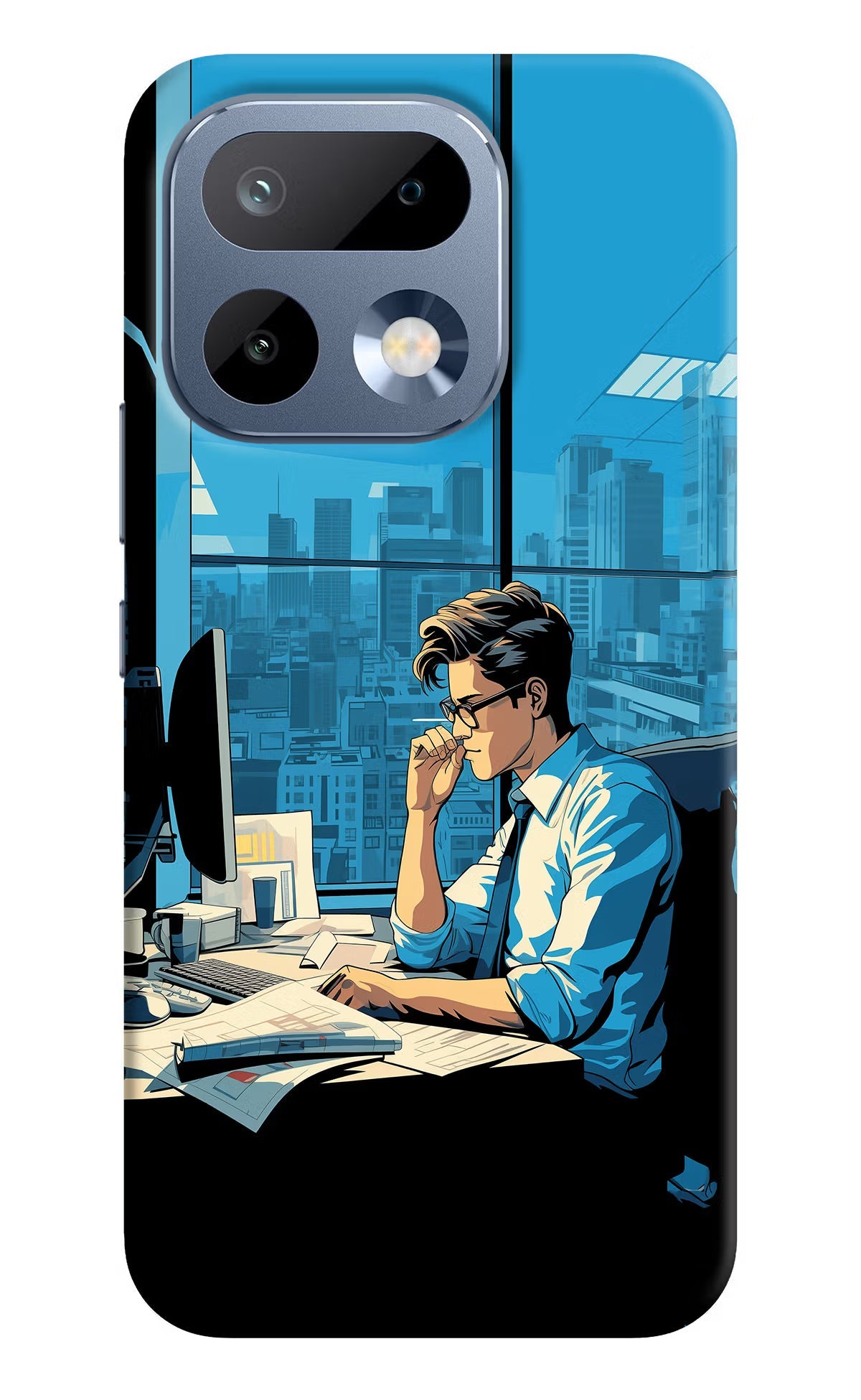 Focused Hustler (AI Generated) Realme 16 Pro 5G Back Cover Hard Case - Hello Swanky