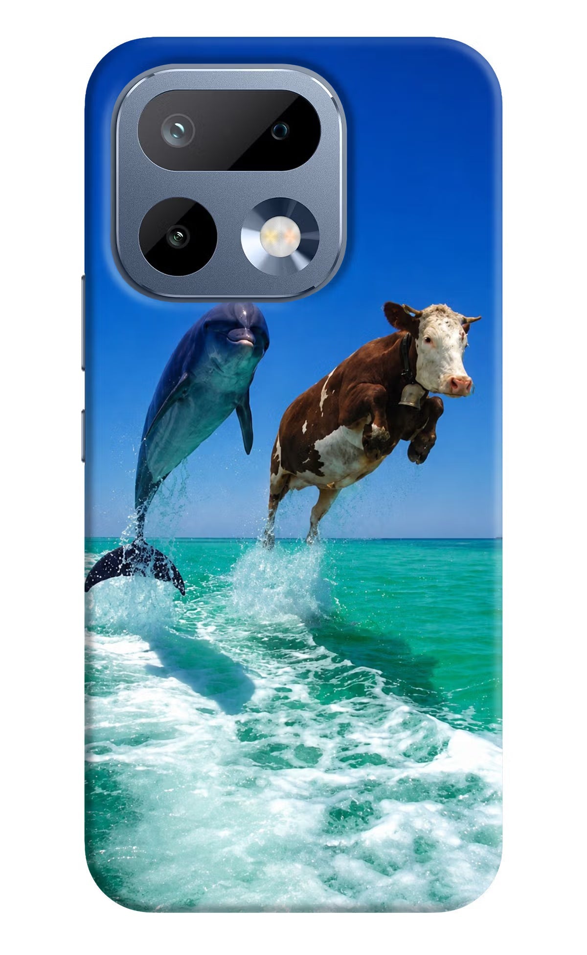 Dolphin Vs Cow Realme 16 Pro 5G Back Cover Hard Case - Hello Swanky