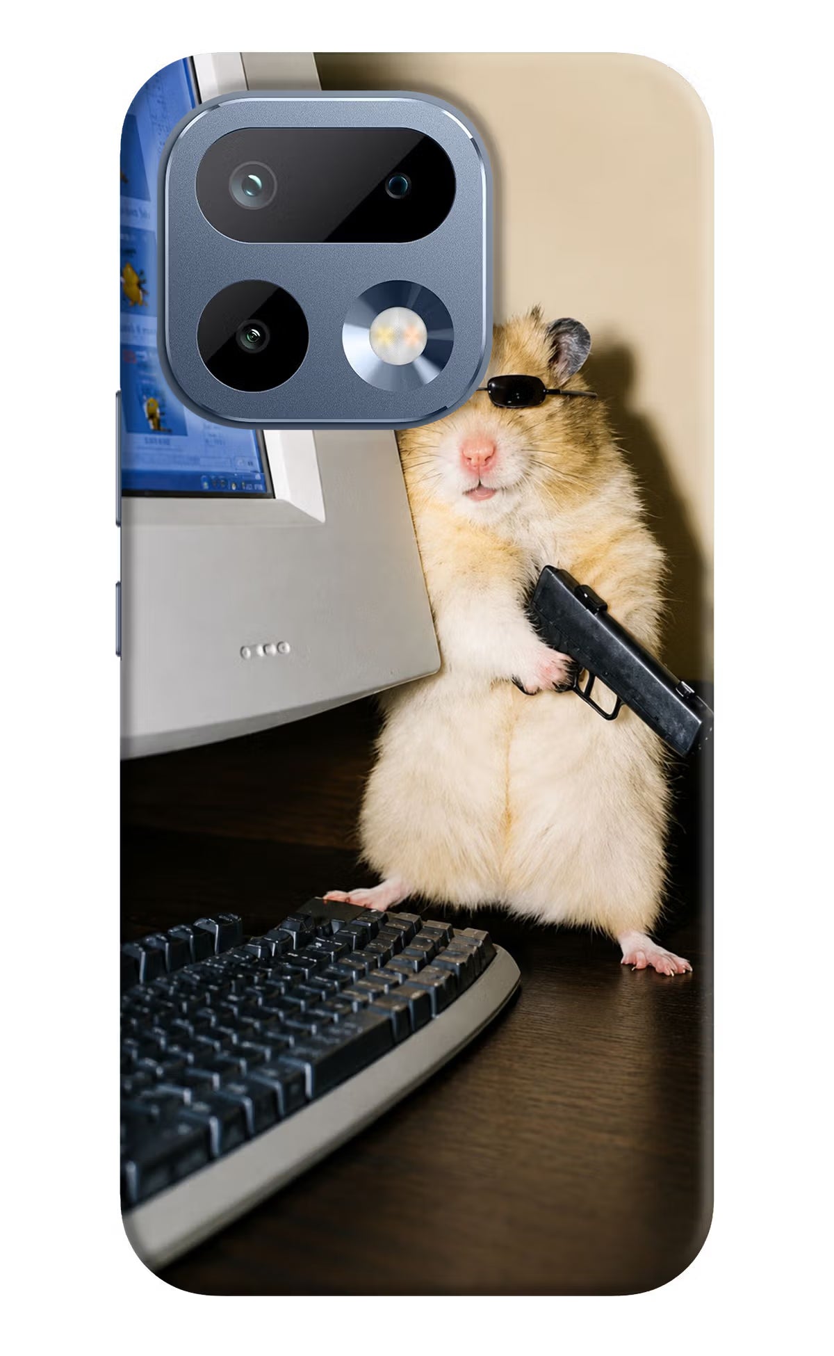 Hacker Hamster Realme 16 Pro 5G Back Cover Hard Case - Hello Swanky