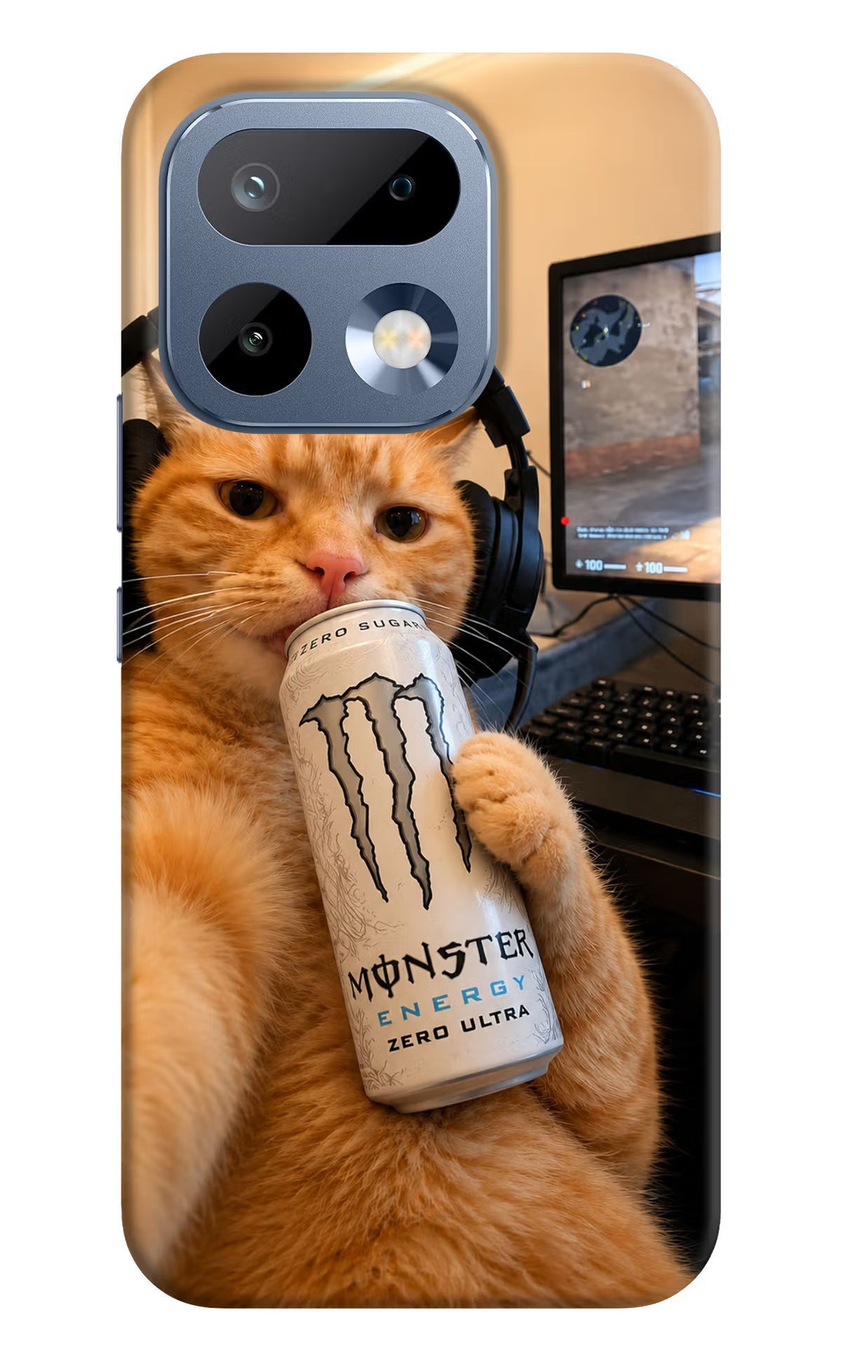 Gamer Cat Energy Realme 16 Pro 5G Back Cover Hard Case - Hello Swanky