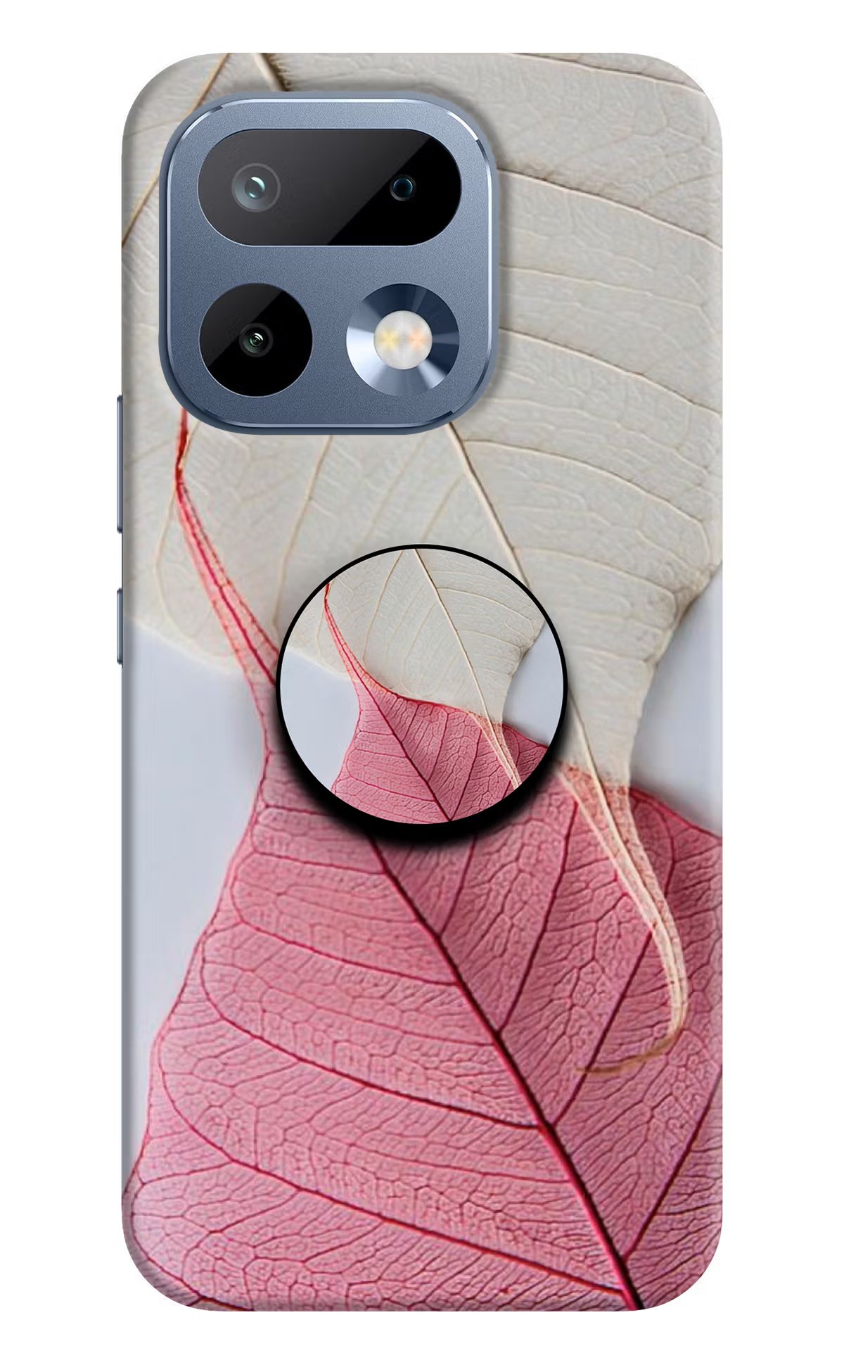 White Pink Leaf Realme 16 Pro 5G Pop Case - Hello Swanky